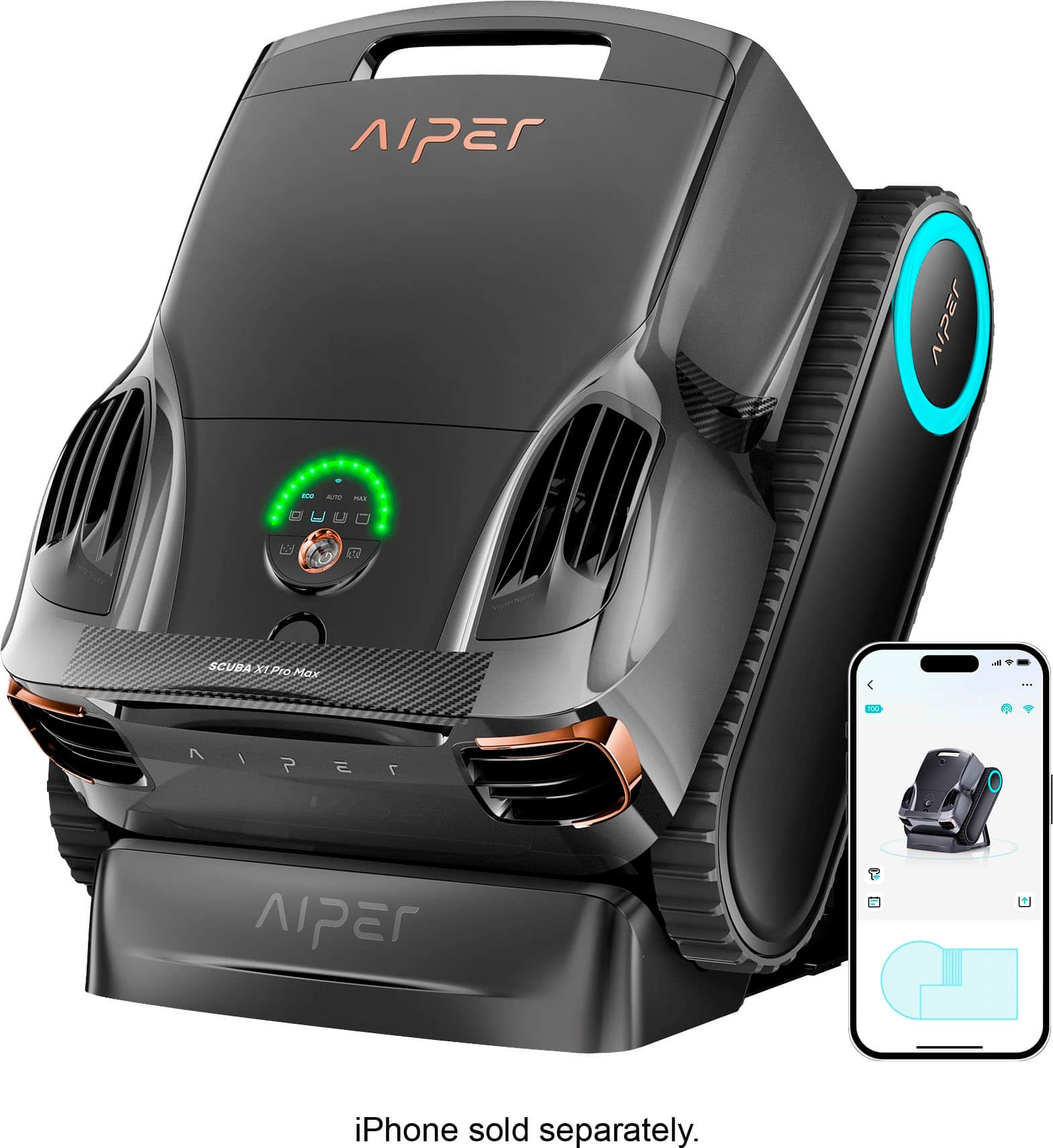 Aiper - Scuba X1 Pro Max: All-in-One Robotic Pool Cleaner with FlexiPath 2.0, OmniSense+ 2.0, TVC Engine, and App Control -…