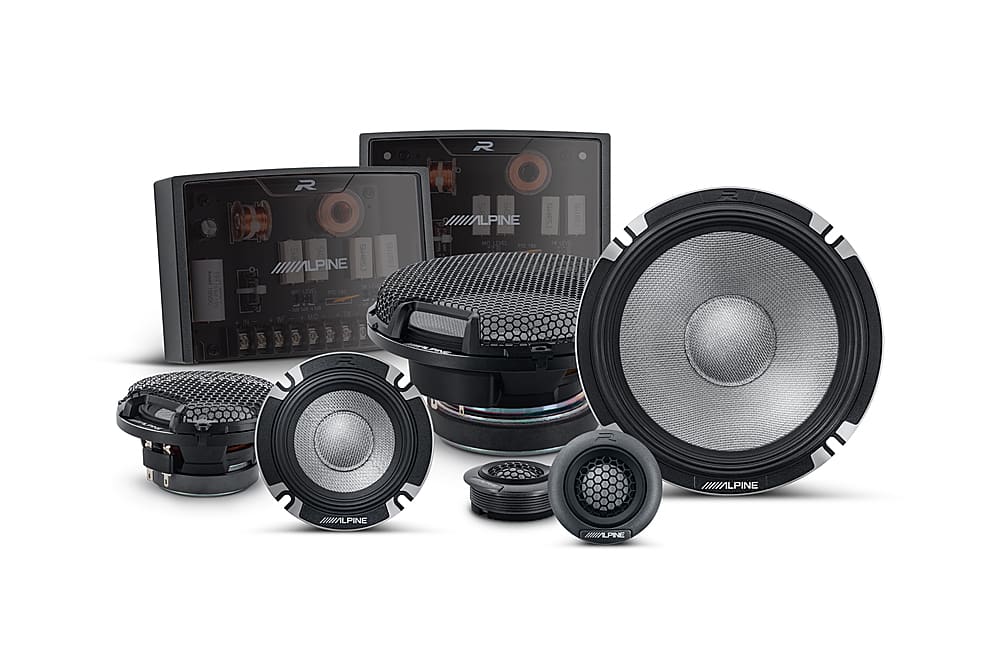 Alpine - R-Series 6.5" 3-Way Hi-Resolution Component Pro Car Speakers with Glass Fiber Reinforced Cone (Pair) - Black produc…