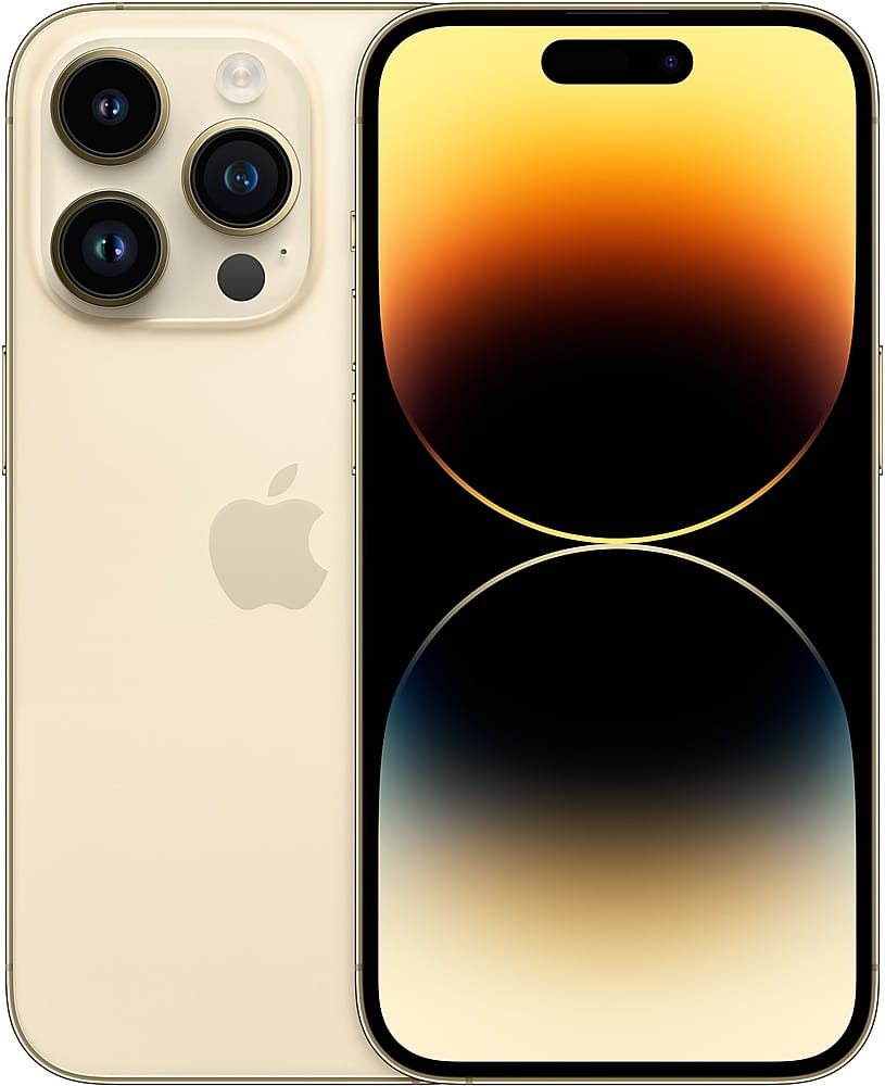 Apple - Pre-Owned Excellent iPhone 14 Pro 5G 128GB (Unlocked) - Gold product image