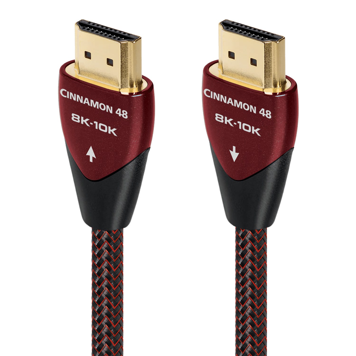 AudioQuest - Cinnamon 48 2.5' 4K-8K-10K 48Gbps HDMI Cable - Red on Black product image