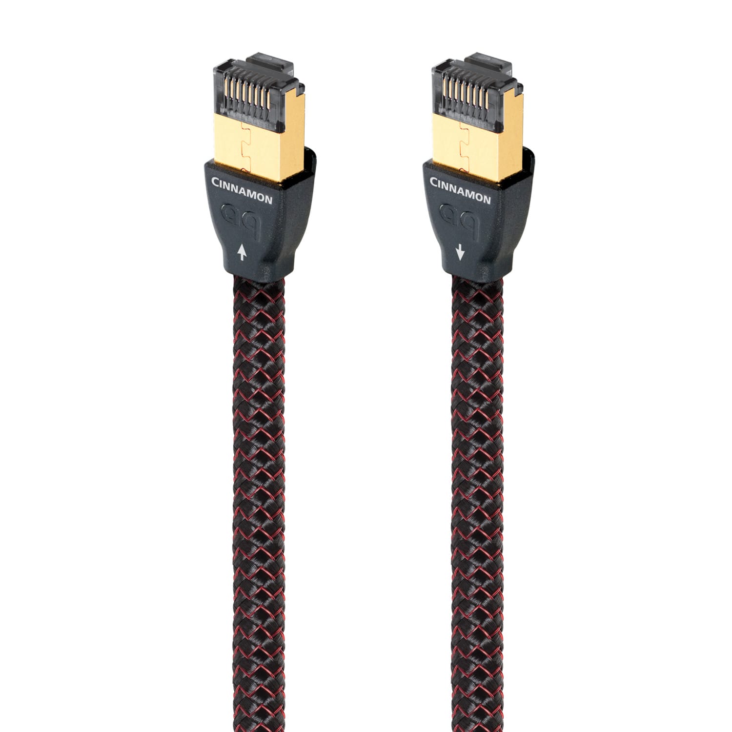 AudioQuest - Cinnamon RJ/E 4.9' Digital Ethernet Cable with RJ45 to RJ45 Connectors - Red on Black product image