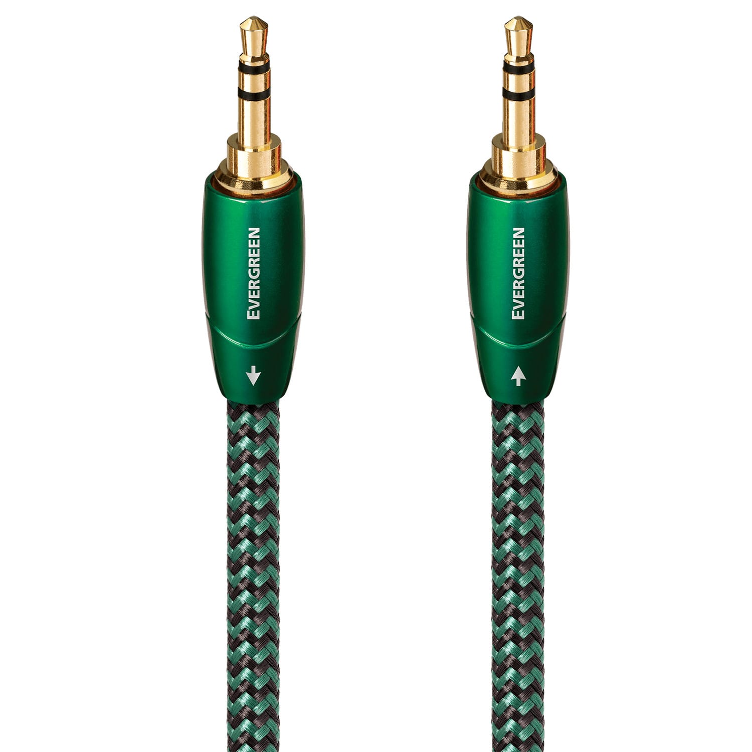 AudioQuest - Evergreen 3.5mm Mini M > M 4.9' Analog Audio Interconnect Cable - Green on Black product image