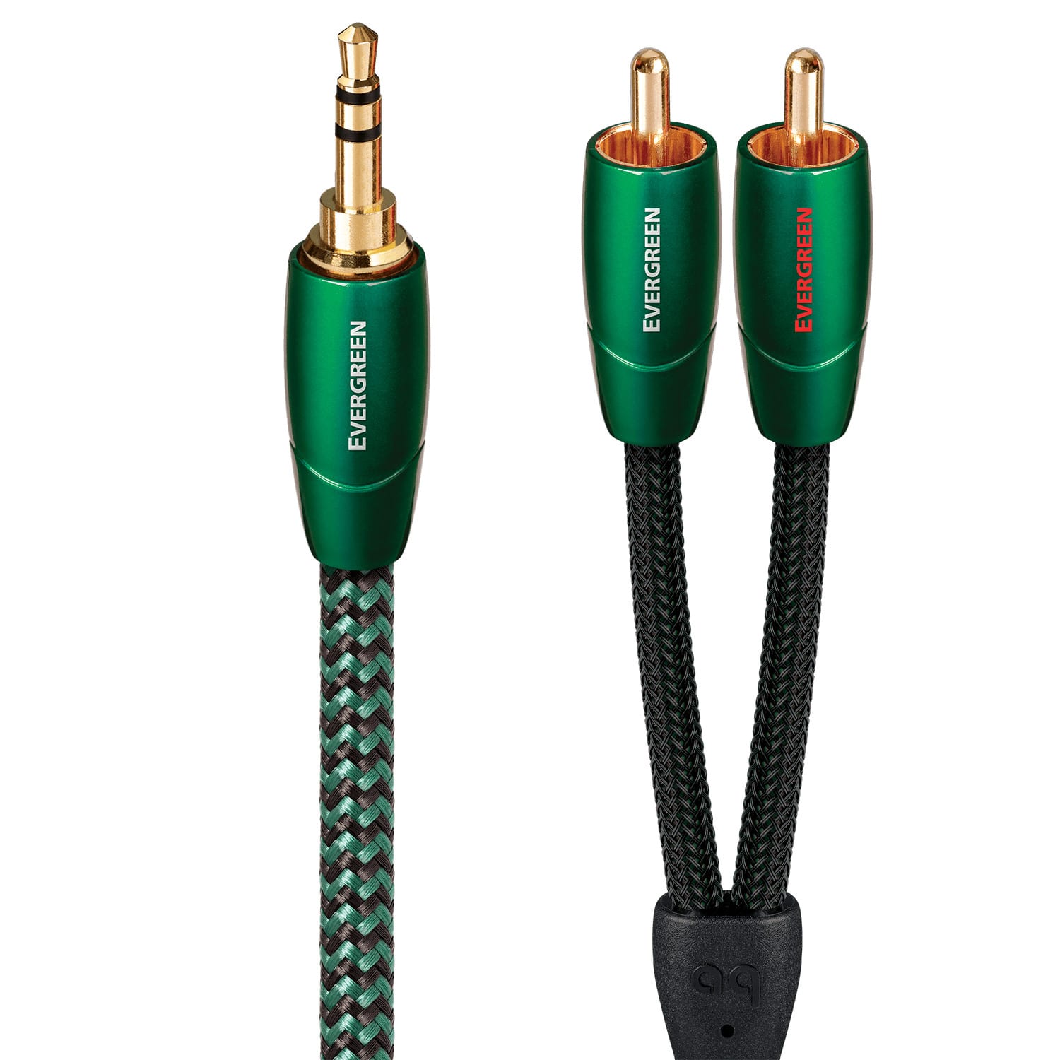 AudioQuest - Evergreen 3.5mm Mini > RCA 9.8' Analog Audio Interconnect Cable - Green on Black product image
