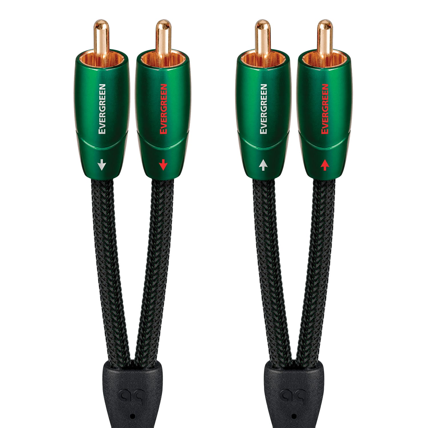 AudioQuest - Evergreen RCA > RCA 4.9' Analog Audio Interconnect Cable - Green on Black product image
