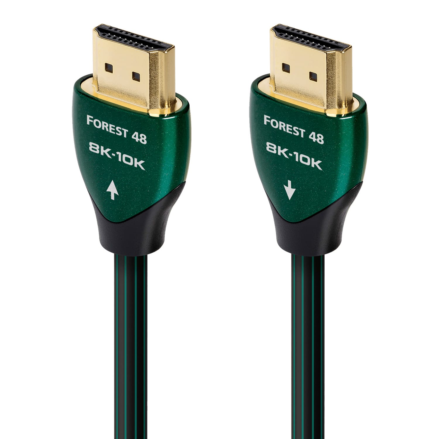 AudioQuest - Forest 48 16.4' 4K-8K-10K 48Gbps In-Wall Rated HDMI Cable - Black with Green Stripes product image