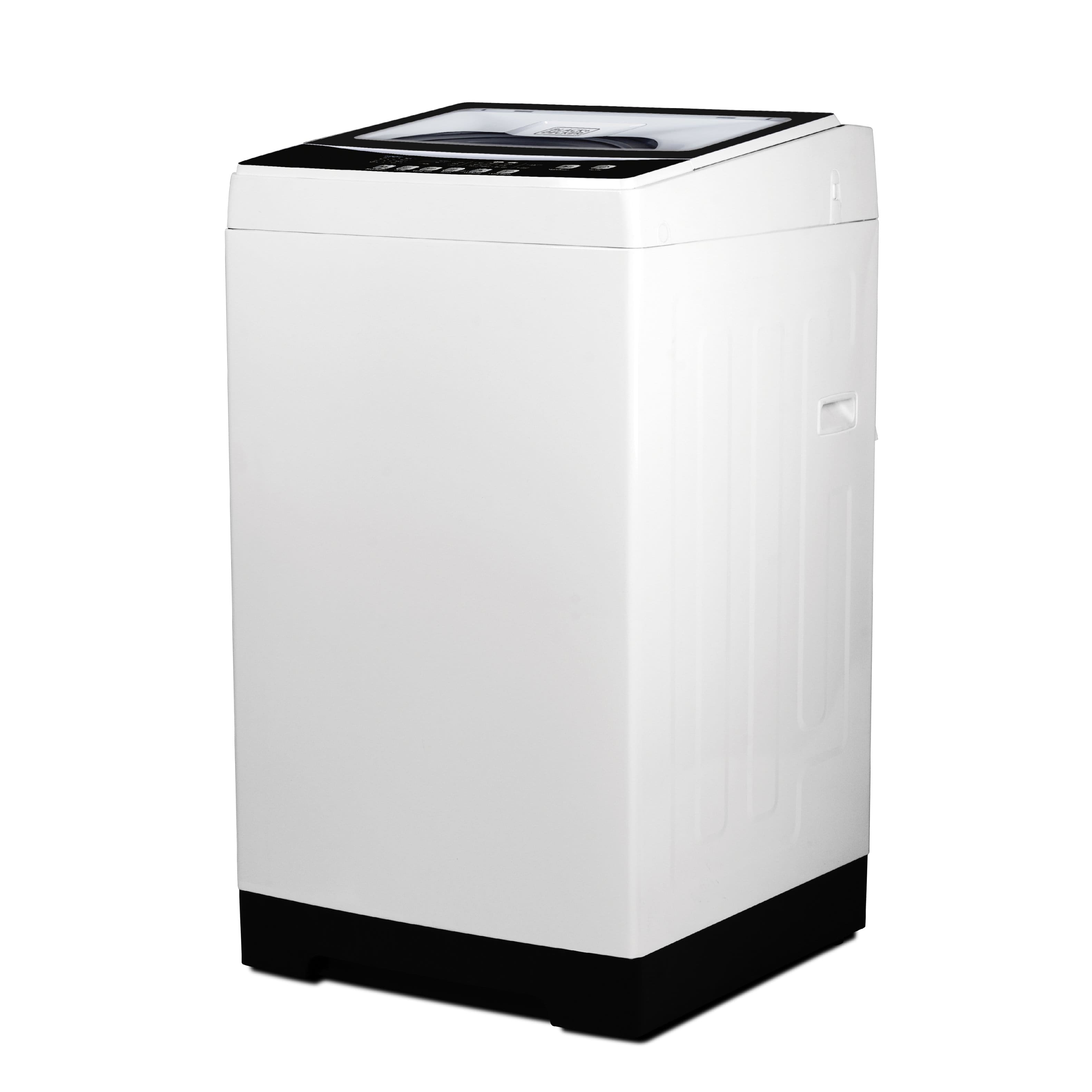 Black+Decker - Small Portable Washer, Portable Washer 1.7 Cu.Ft. with 6 Cycles, Transparent Lid & LED Display - White produc…