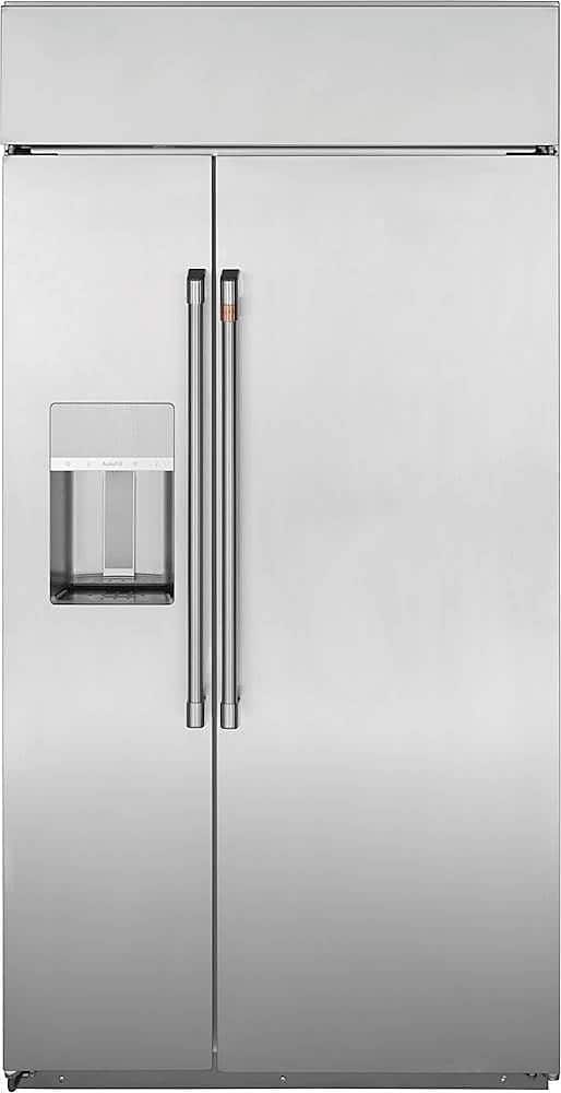 Café - 28.7 Cu. Ft. Side-by-Side Built-In Smart Refrigerator with Dispenser - Stainless Steel product image
