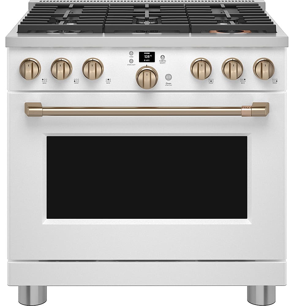 Café - 6.2 Cu. Ft. Freestanding Gas Convection Range with 6 Burners, Customizable - Matte Black product image