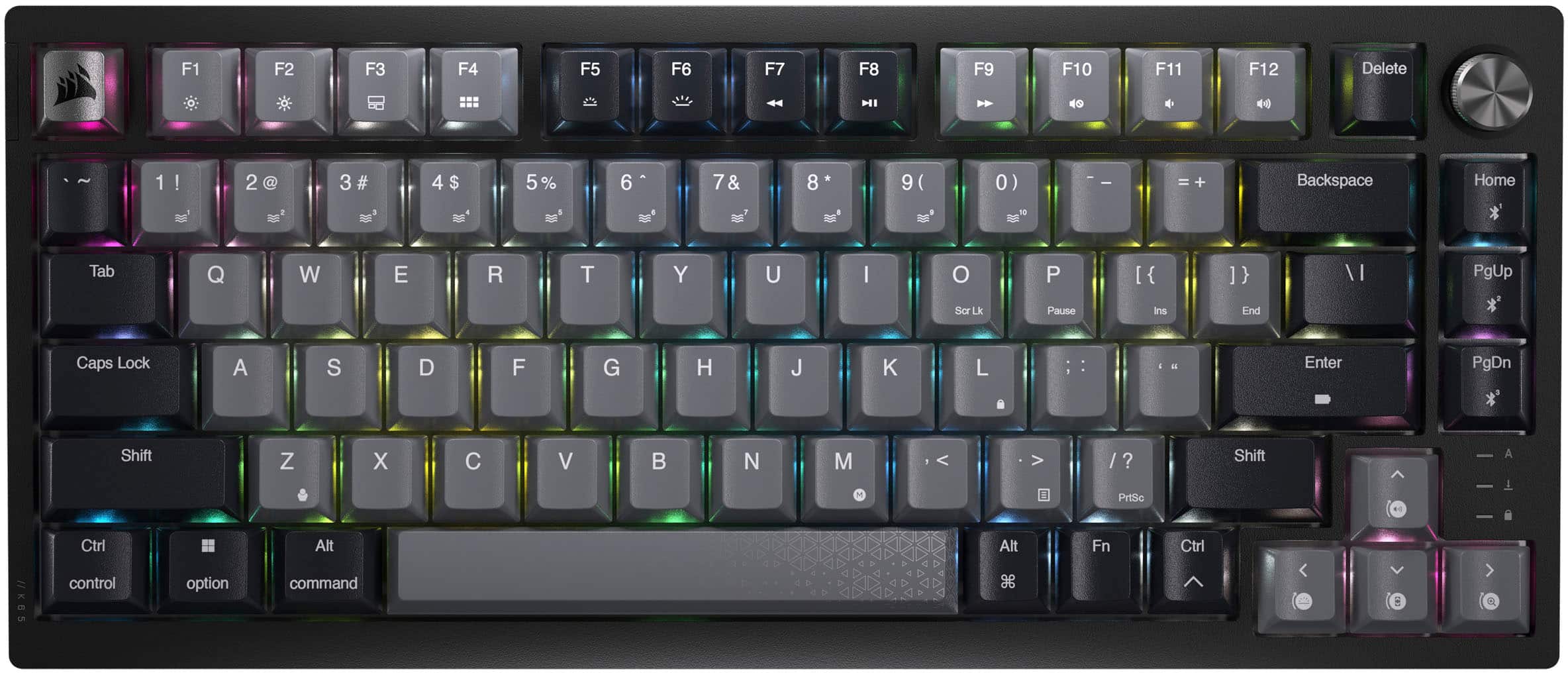 CORSAIR - K65 PLUS RGB 75% Wireless Mechanical Pre-Lubricated MLX Red Linear Switch Gaming Keyboard with Hot-Swappable Switc…