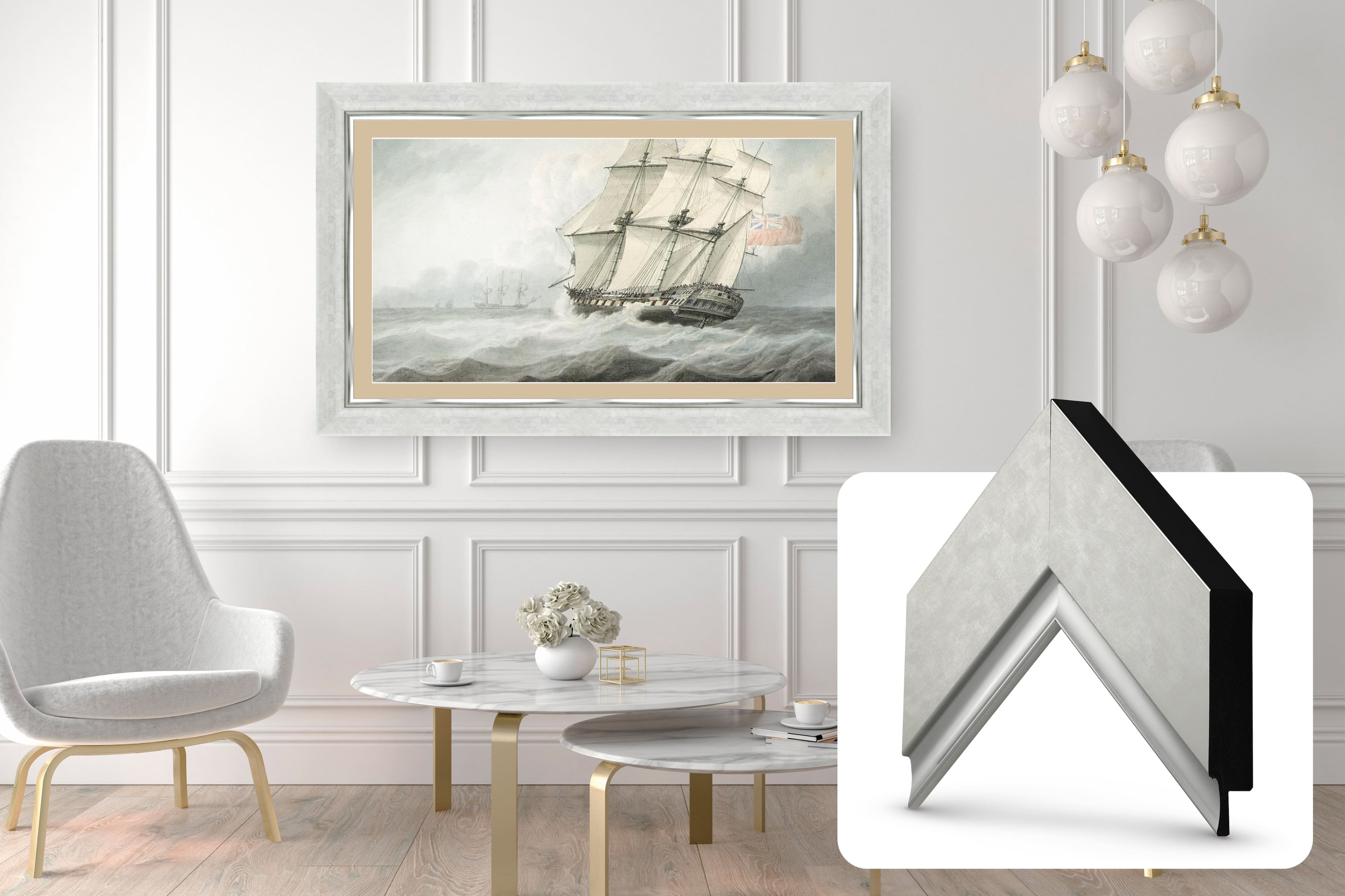 Deco TV Frames - Premiere Bezel for Samsung the Frame TV - 43" - Contemporary Silver product image