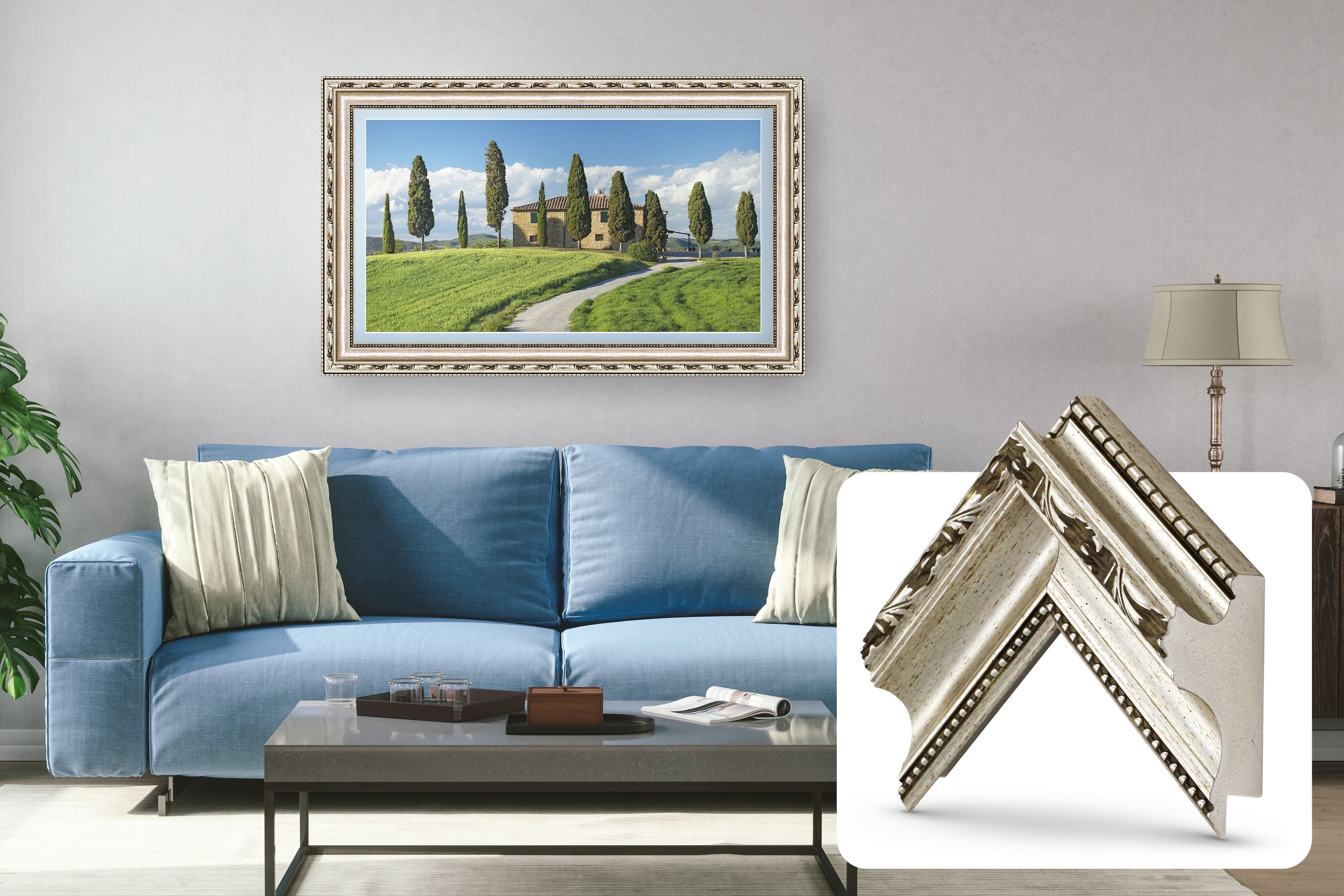 Deco TV Frames - Premiere Bezel for Samsung the Frame TV - 65" - Ornate Silver product image