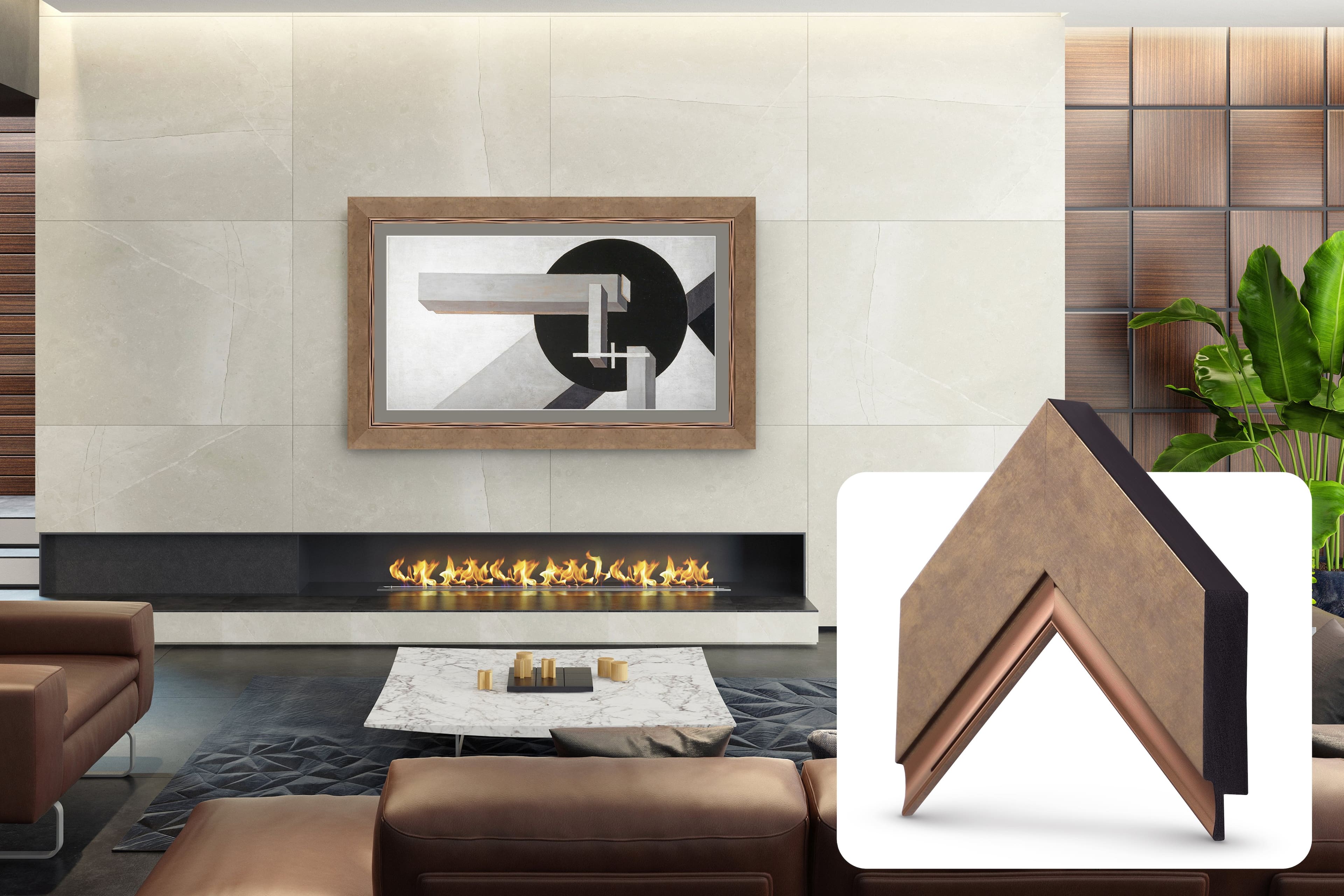 Deco TV Frames - Premiere Bezel for Samsung the Frame TV - 75" - Contemporary Bronze product image