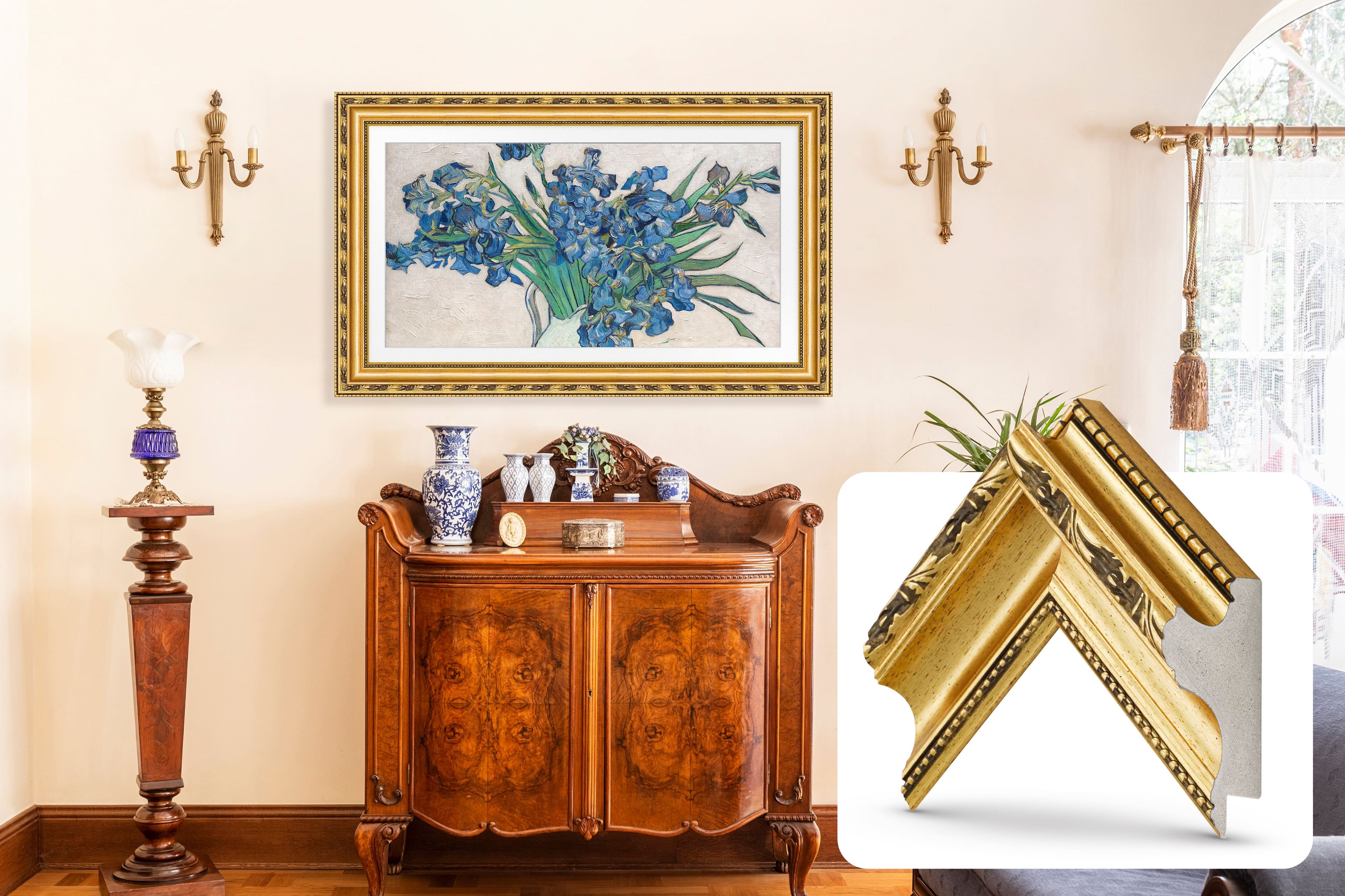 Deco TV Frames - Premiere Bezel for Samsung the Frame TV - 85" - Ornate Gold product image