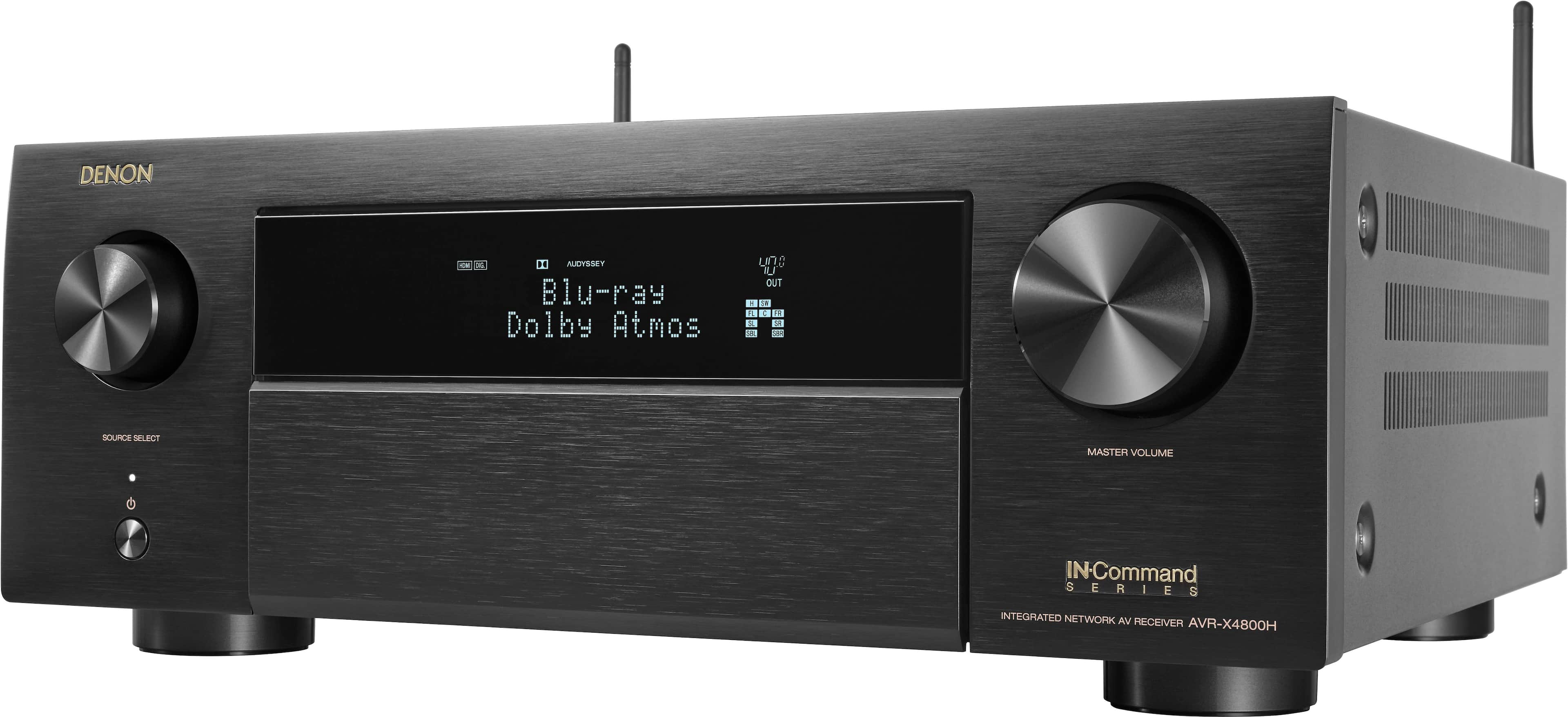 Denon - AVR-X4800H (125W X 9) 9.4-Ch. with HEOS and Dolby Atmos 8K Ultra HD HDR Compatible AV Home Theater Receiver with Ale…