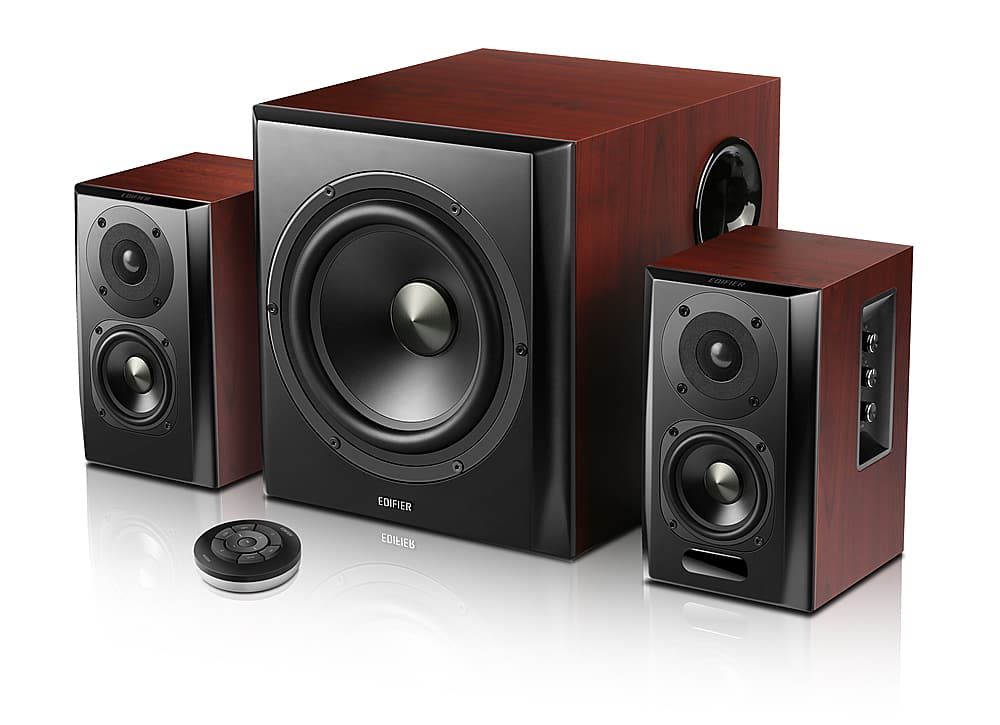 Edifier - S350DB Bookshelf Speakes & Subwoofer, Computer Speakers - Bluetooth v4.1 aptX Wireless Sound - 2.1 Speaker System…