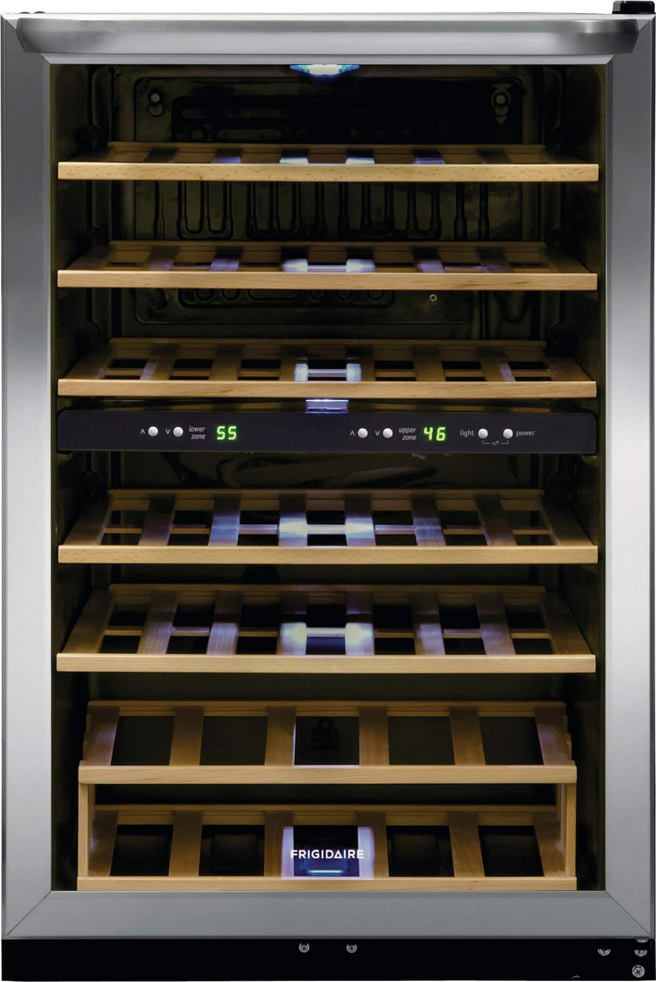 Frigidaire - 45 Bottle Two-Zone Wine Cooler - Stainless Steel product image
