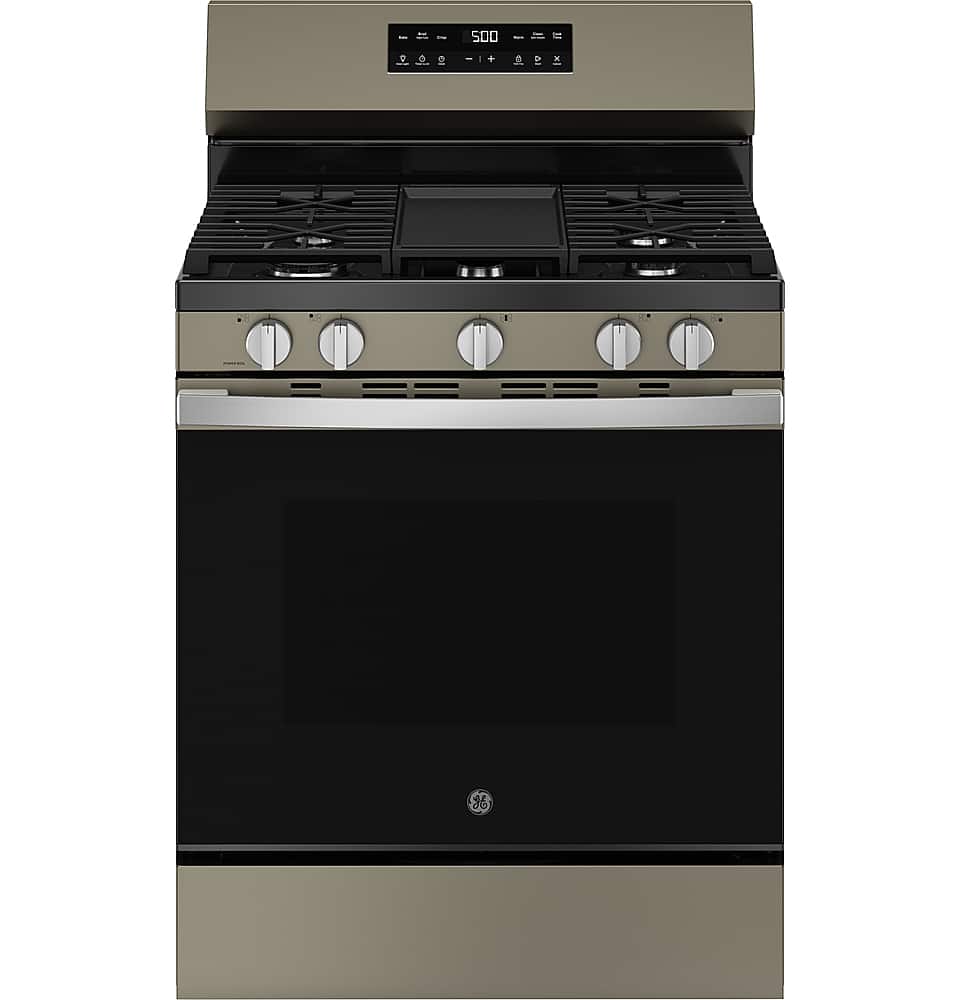GE - 5.3 Cu. Ft. Freestanding Gas Range with Self-Clean and Steam Cleaning Option and Crisp Mode - Black product image
