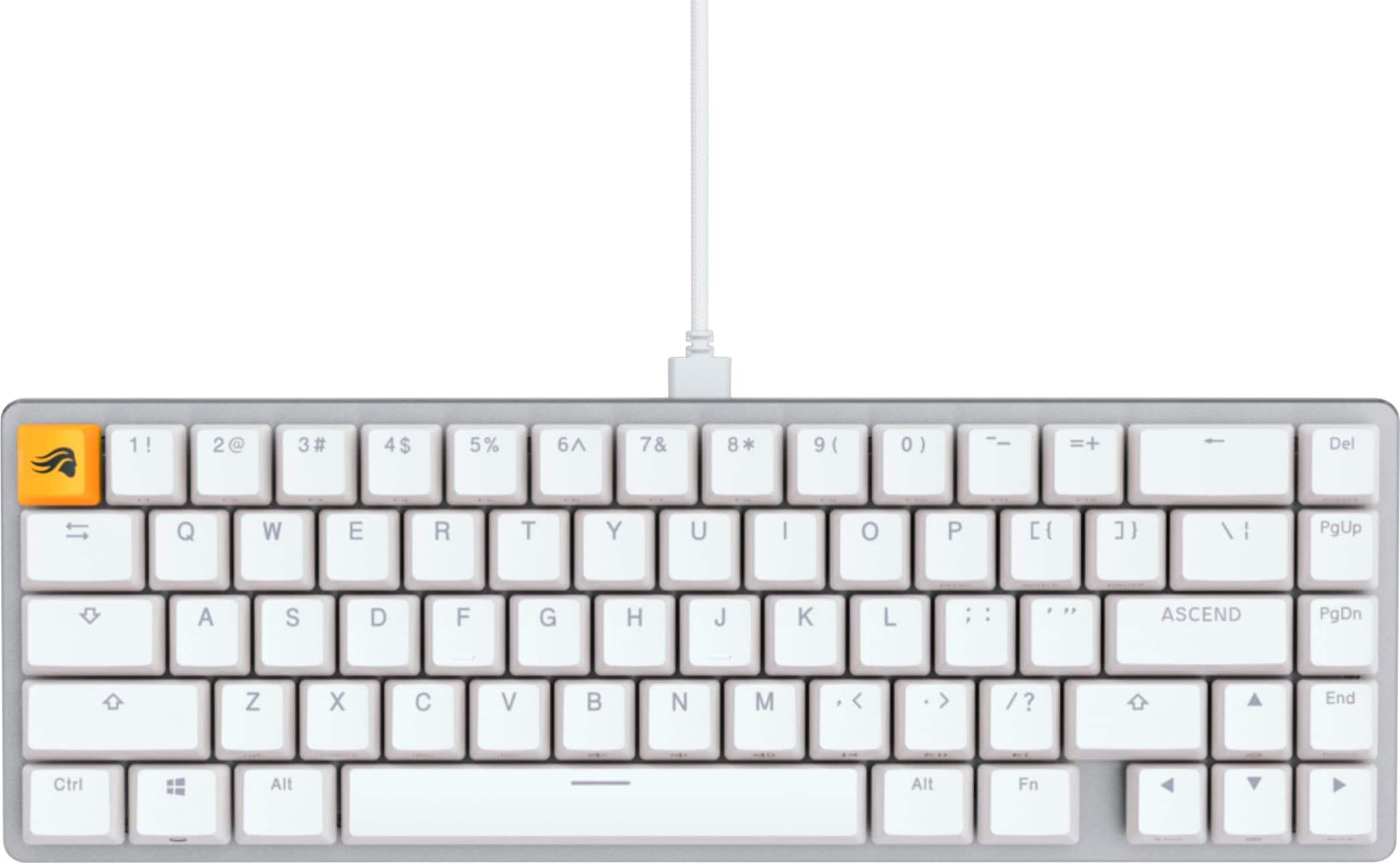 Glorious - GMMK 2 Prebuilt 65% Compact Wired Mechanical Linear Switch Gaming Keyboard with Hotswappable Switches - White pro…