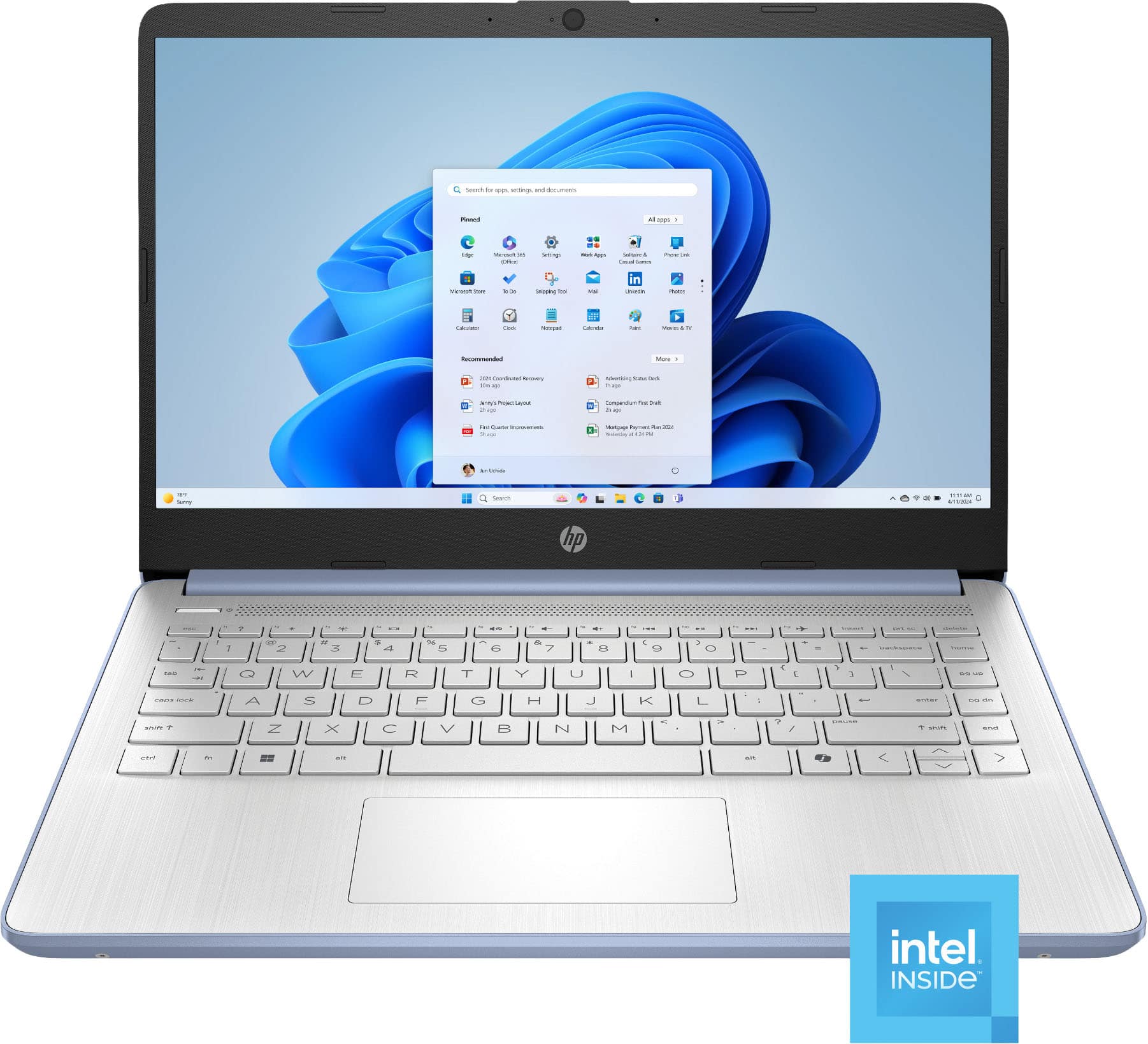 HP - 14" Laptop - Intel N150 Processor - 4GB Memory - 128GB UFS - Sky Blue product image