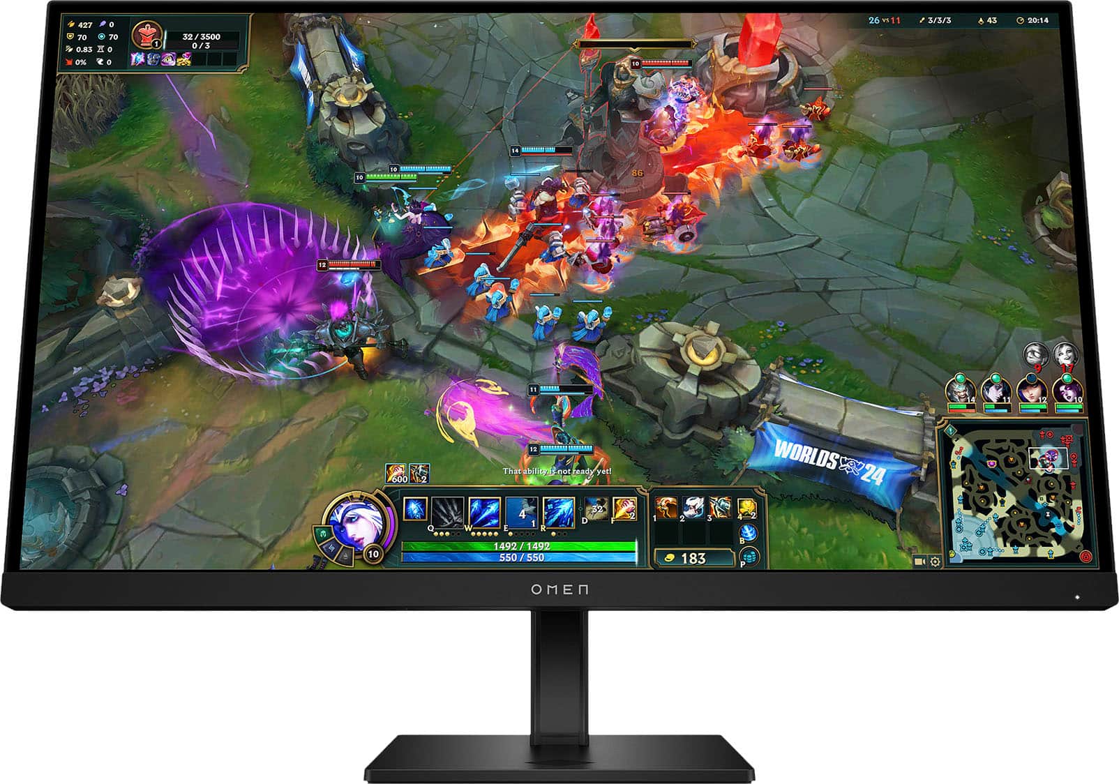 HP OMEN - 27" IPS QHD 280Hz FreeSync Premium and G-SYNC Compatible Gaming Monitor with Adjustable Height (DisplayPort, HDMI)…