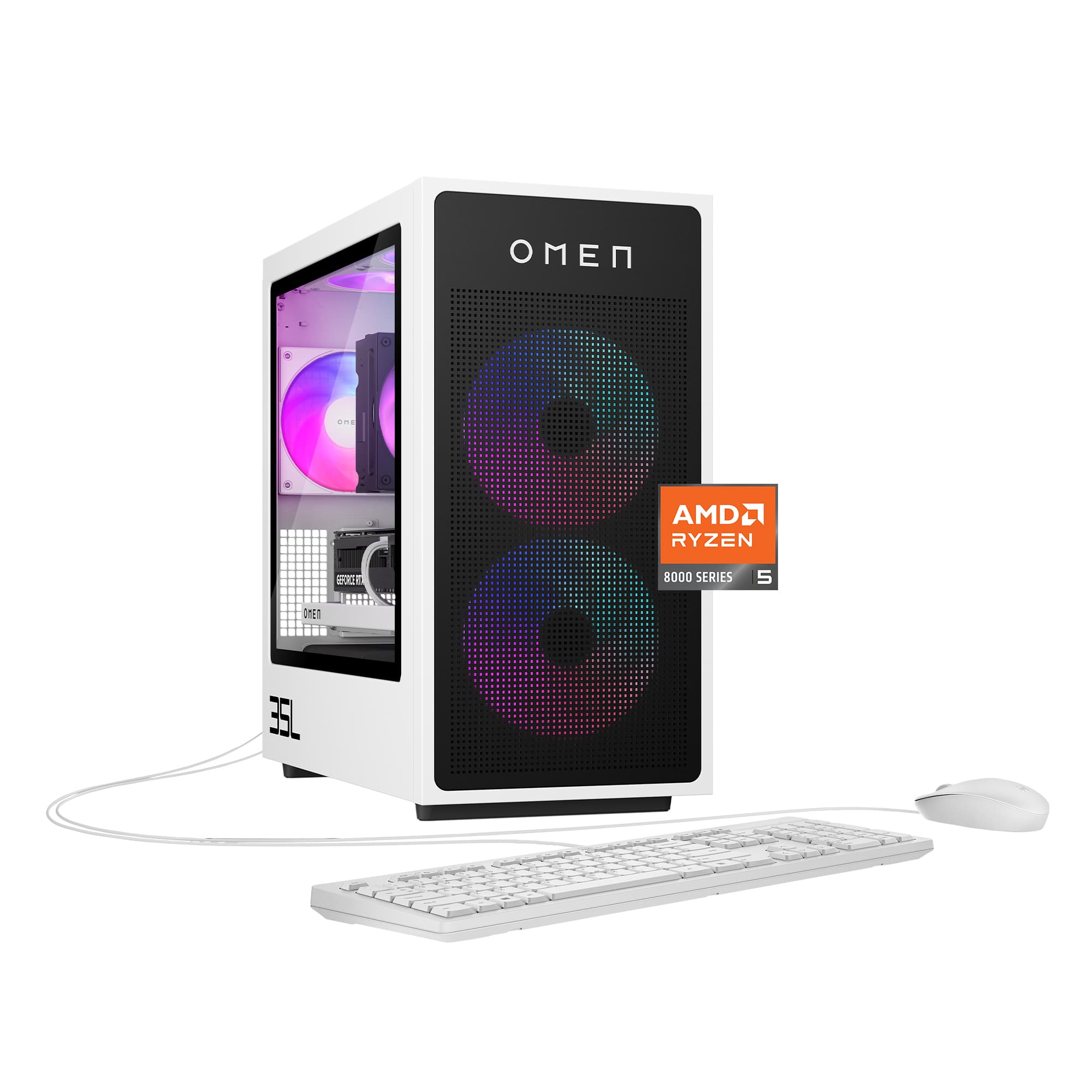 HP OMEN - 35L Gaming Desktop - AMD Ryzen 5 8400F 2024 - 16GB DDR5 Memory - NVIDIA GeForce RTX 5060 - 1TB SSD - Panda Metal p…
