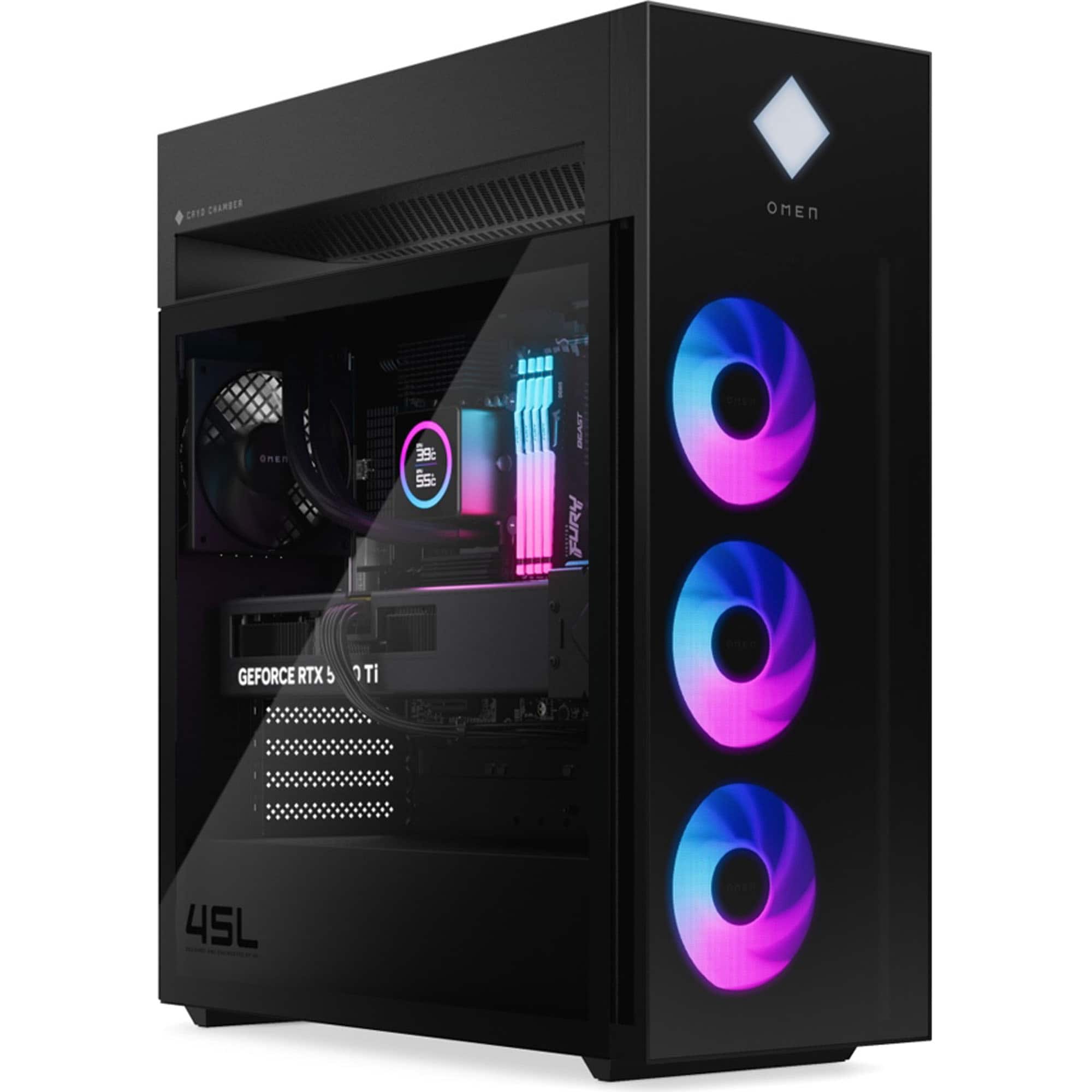 HP - OMEN 45L Gaming Desktop GT22-3080 - Intel Core Ultra 7 265K - 32GB DDR5 Memory - NVIDIA GeForce RTX 5080 - 2048GB SSD -…
