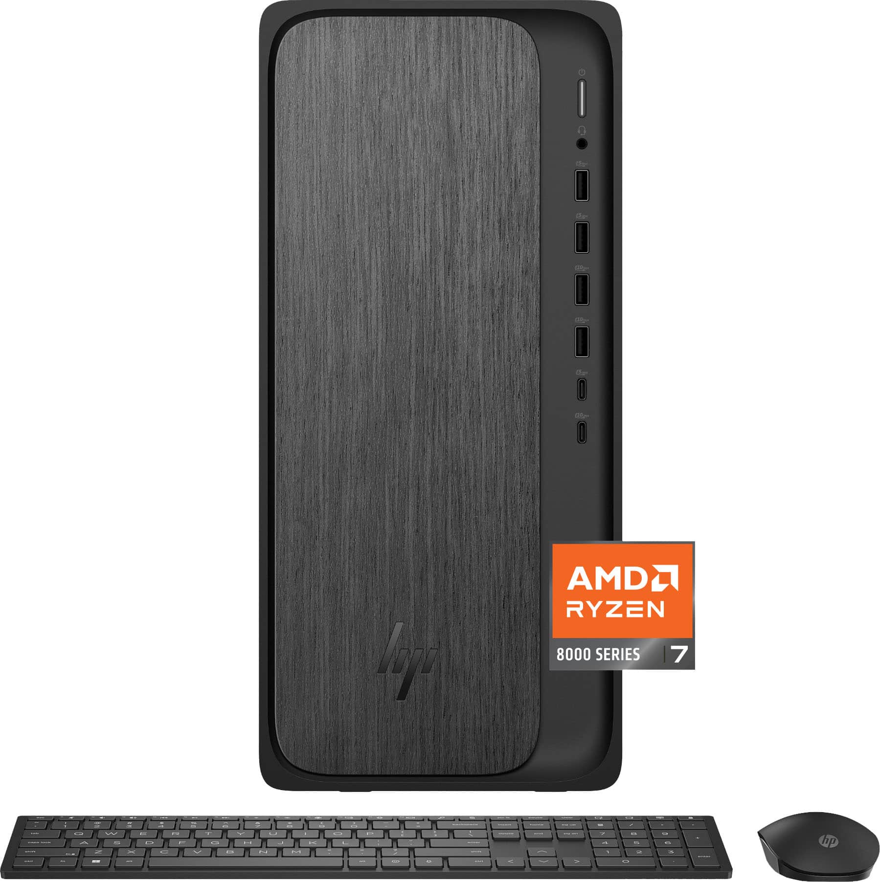 HP - OmniDesk Desktop - AMD Ryzen 7 8700G 2024 - 16GB DDR5 Memory - NVIDIA GeForce RTX 3050 - 1TB SSD - Gray Wood product im…