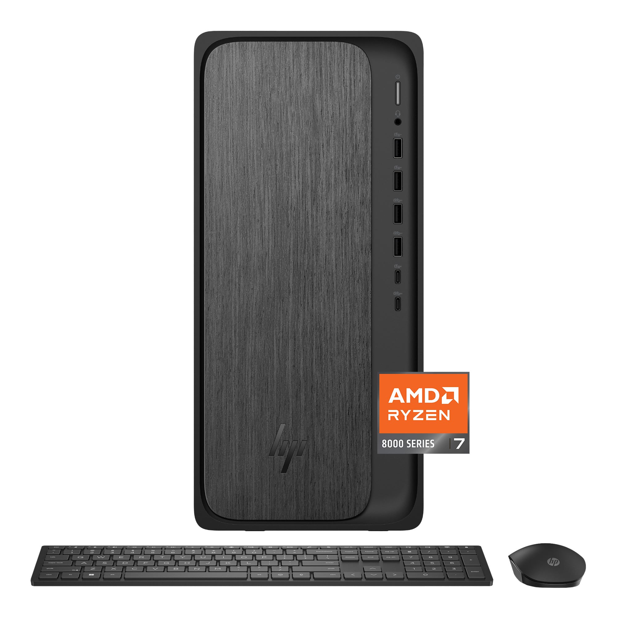 HP - OmniDesk Desktop - AMD Ryzen 7 8700G 2024 - 32GB Memory - 2TB SSD - Gray Wood product image