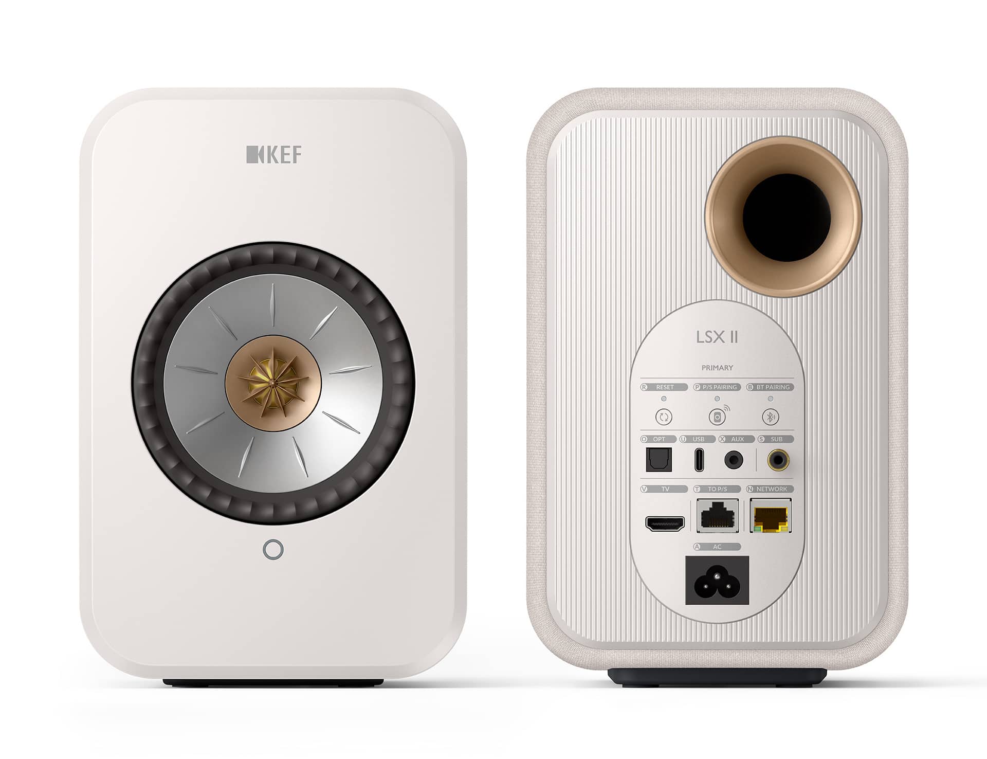 KEF - LSXII Wireless Bookshelf Speakers (Pair) - Cotton White product image