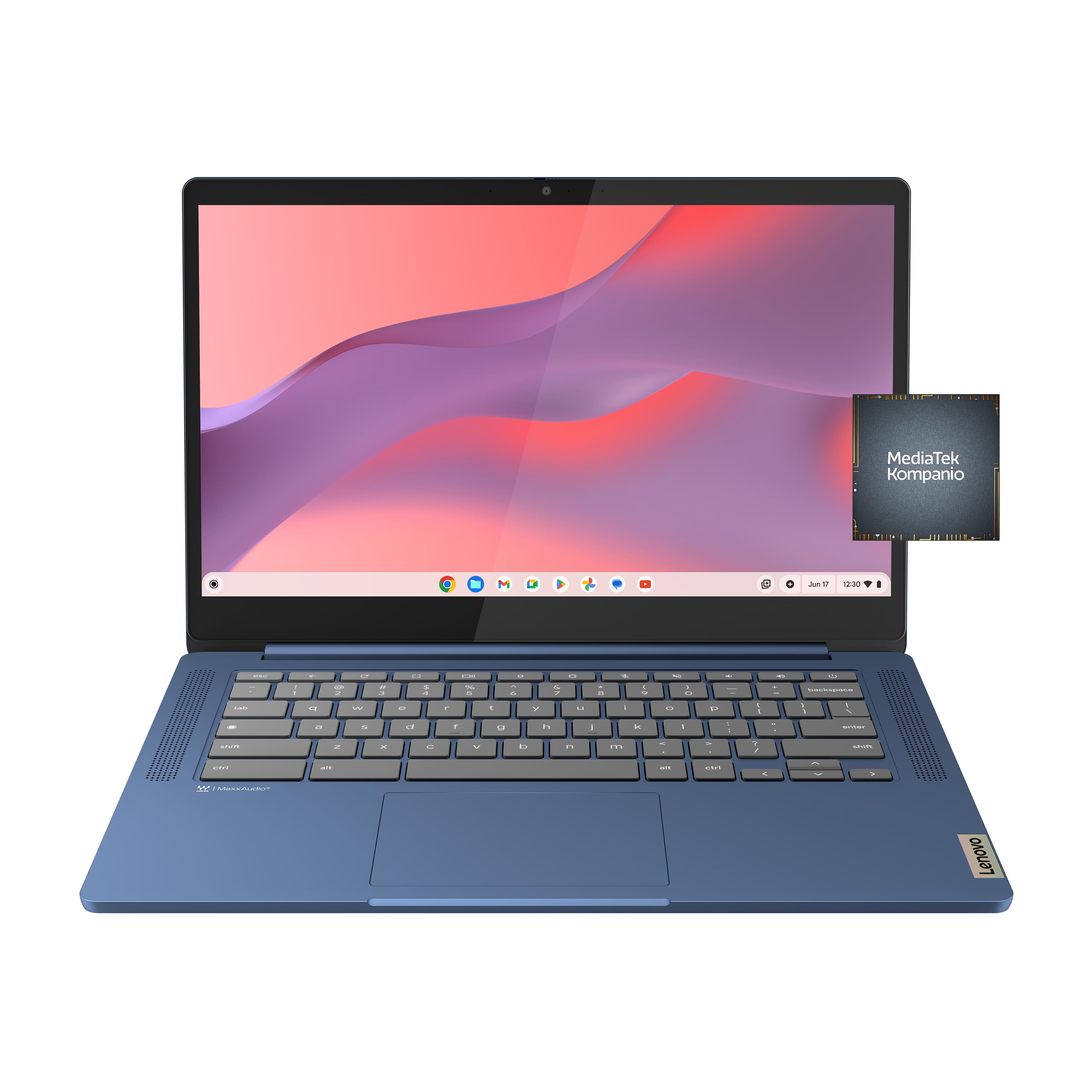 Lenovo - IdeaPad Slim 3 Chromebook 14" Full HD Laptop - MediaTek Kompanio 520 2022 - 4GB Memory - 64GB eMMC - Abyss Blue pro…