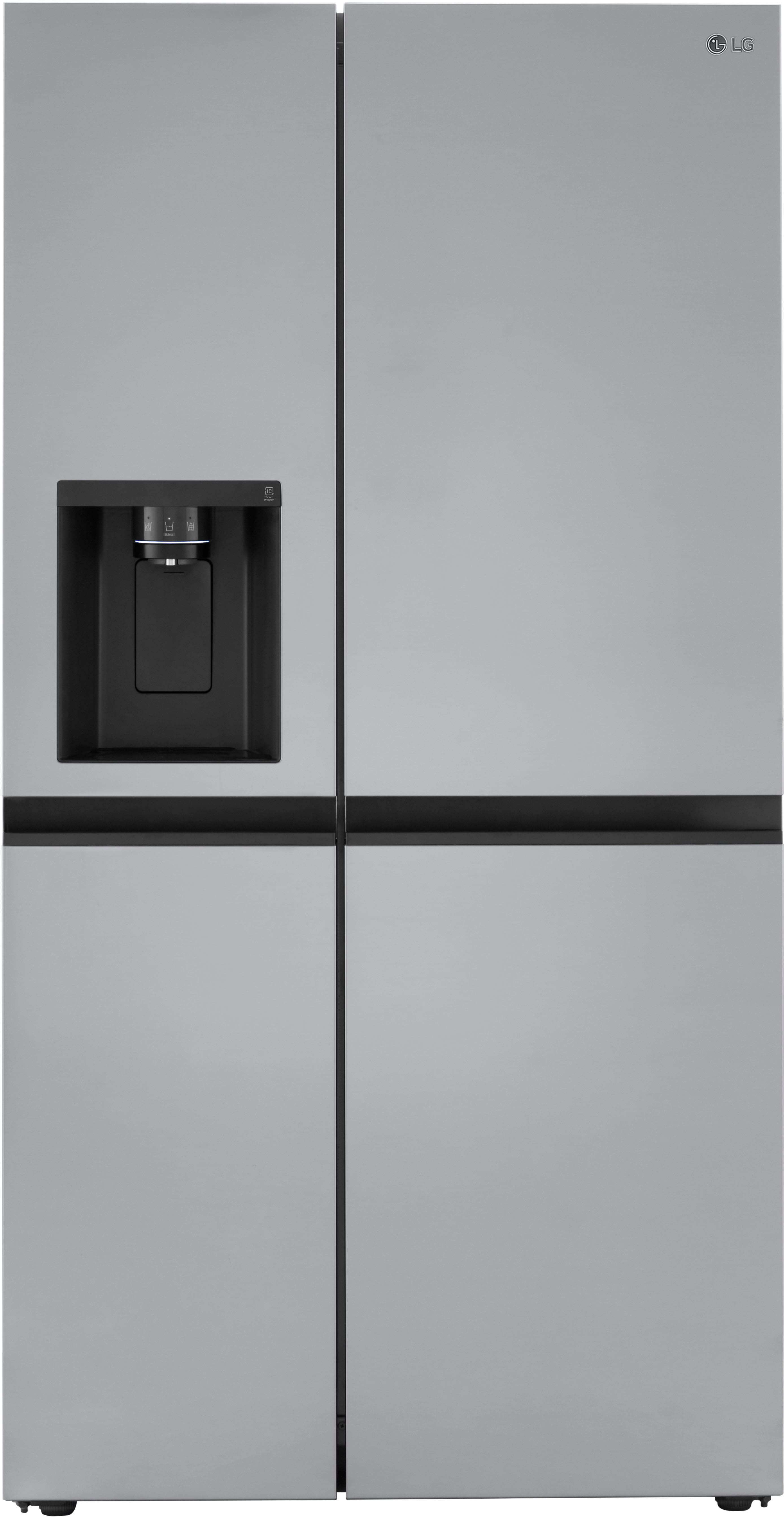 LG - 22.5 Cu. Ft. Side-by-Side Counter-Depth Refrigerator with Smooth Touch Dispenser - Stainless Steel product image