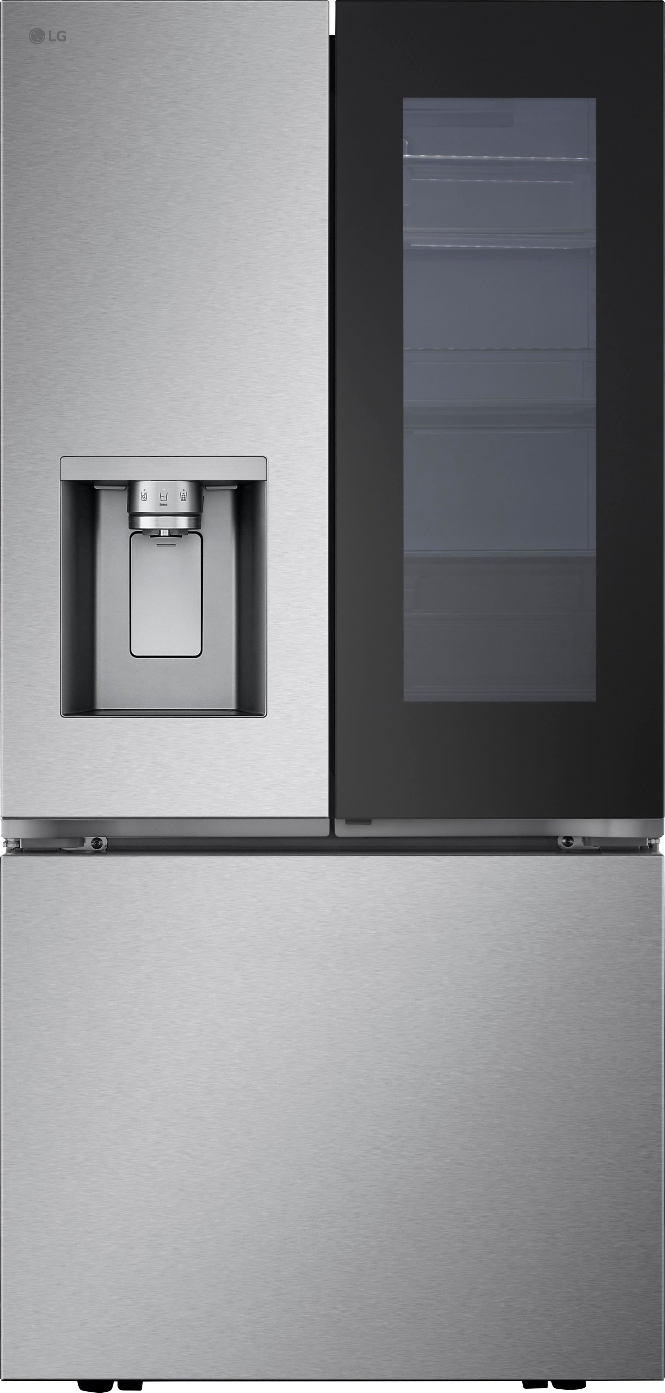 LG - 24.5 Cu. Ft. French Door Standard-Depth MAX Smart Refrigerator with Dual Ice Maker with Craft Ice - Stainless Steel pro…