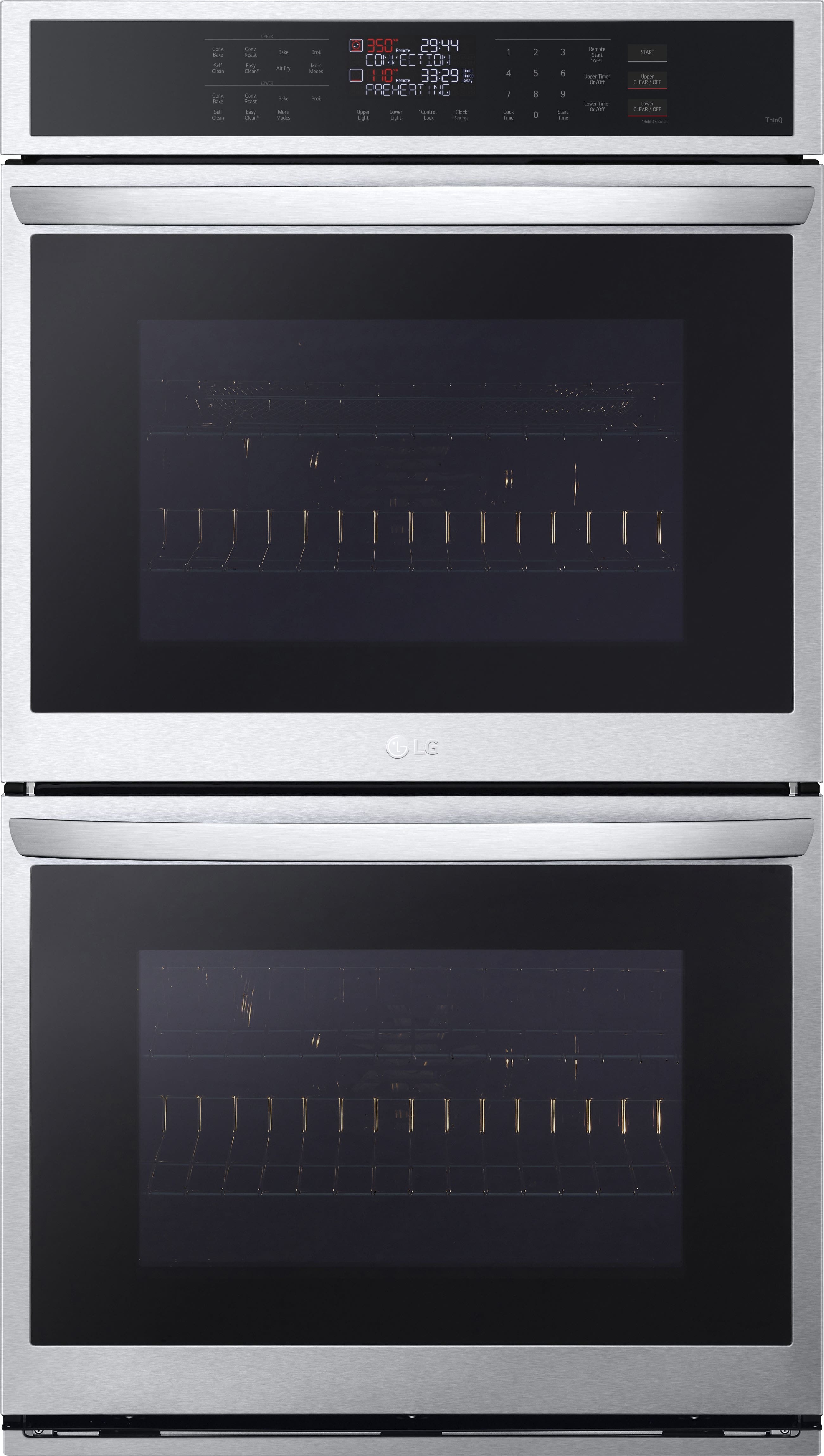 LG - 30" Smart Built-In Electric Convection Double Wall Oven with Air Fry - Stainless Steel product image