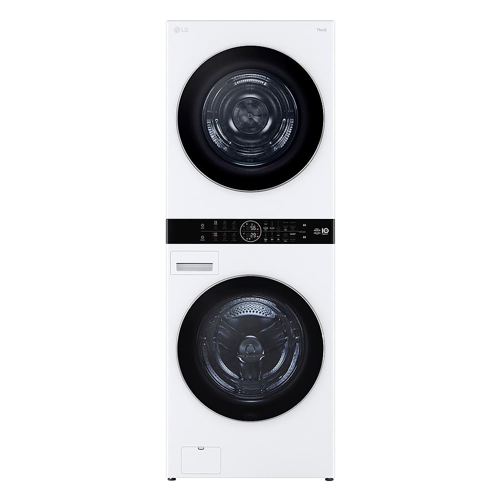 LG - 5.0 Cu. Ft. HE Smart Front Load Washer and 7.8 Cu. Ft. Electric Dryer WashTower with Steam and Ventless Heat Pump Tech…