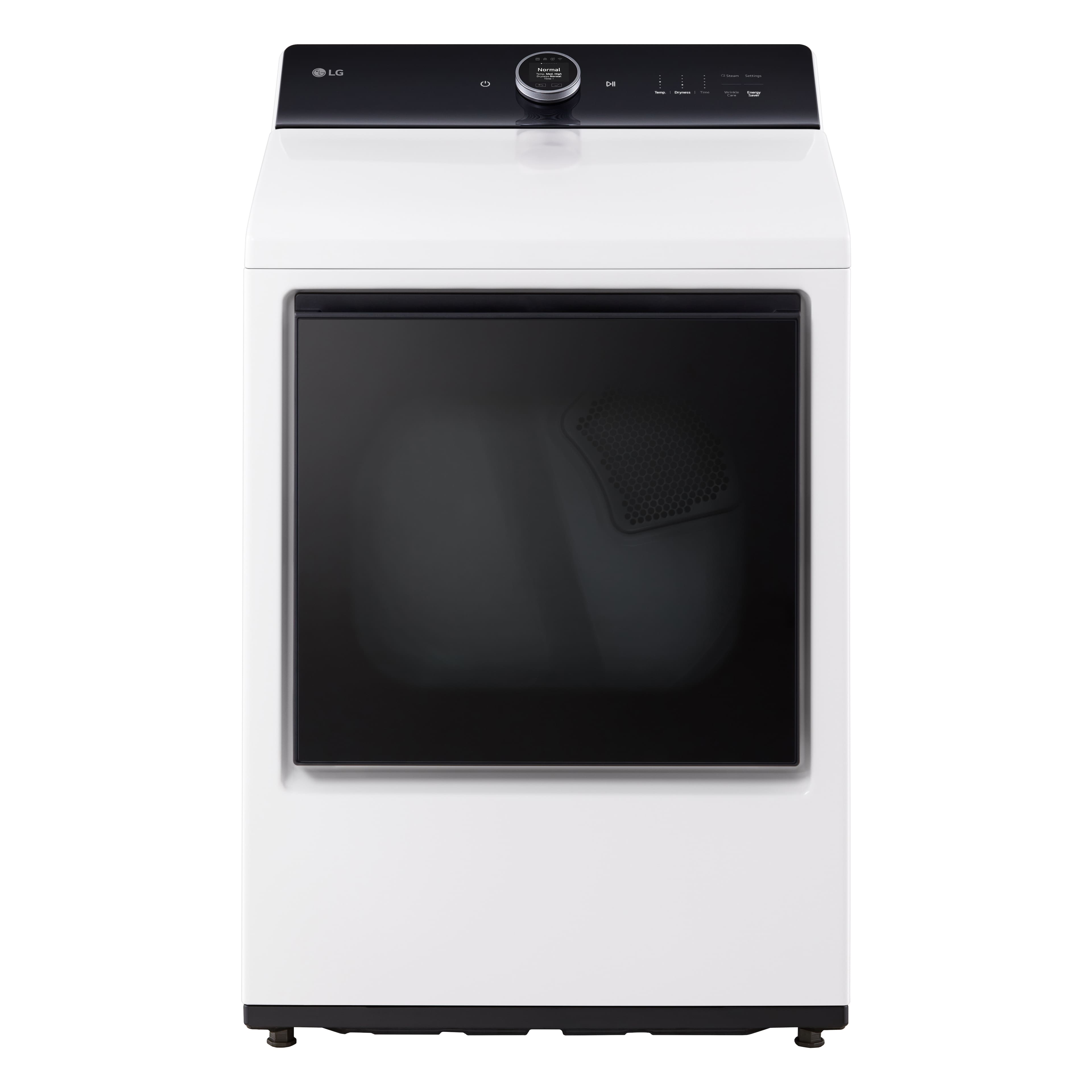 LG - 7.3 Cu. Ft. Smart Electric Dryer with Steam and EasyLoad Door - Alpine White product image