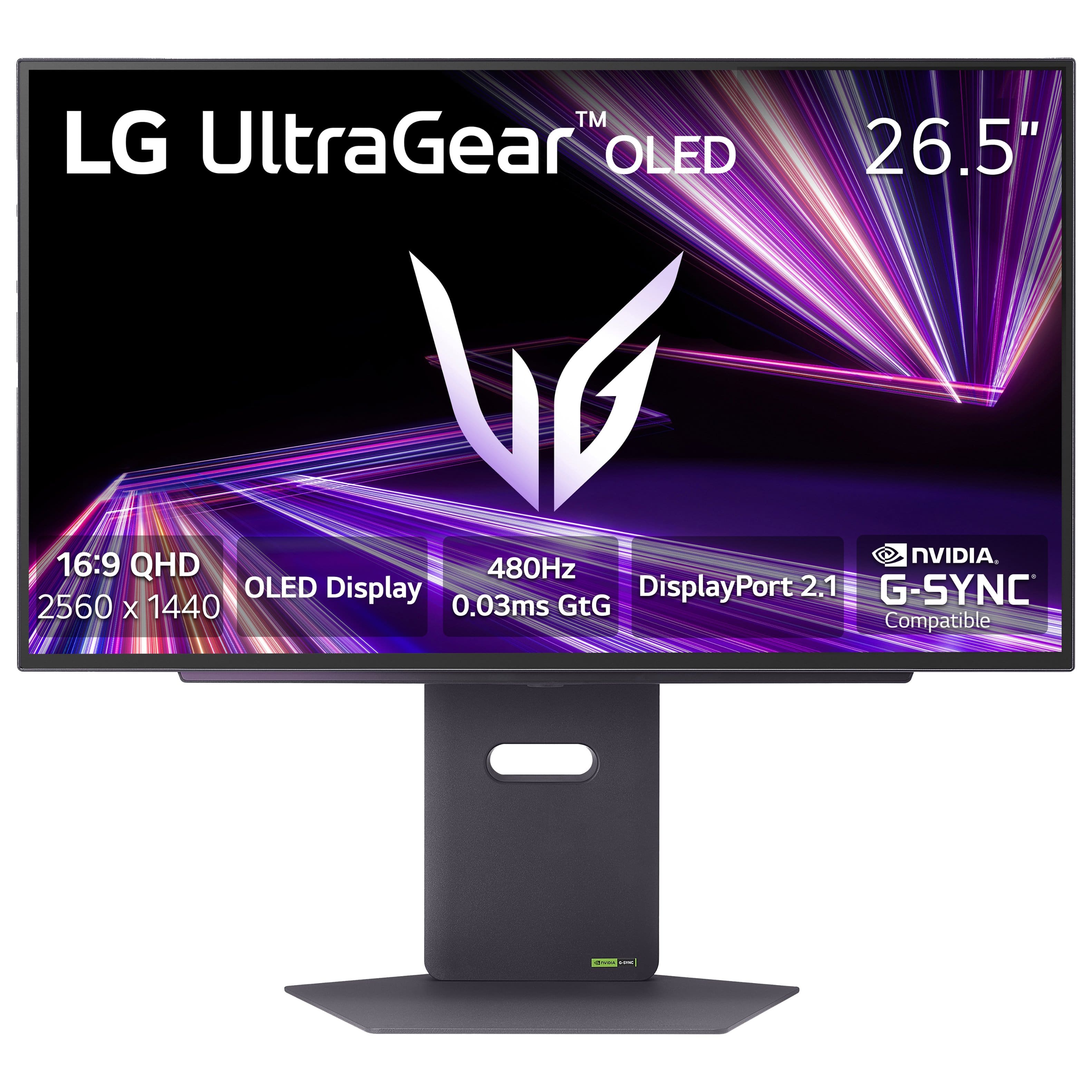 LG - UltraGear 27" OLED QHD 480Hz 0.03ms NVIDIA G-SYNC, AMD Freesync Premium Pro Gaming Monitor (HDMI x2, DisplayPort, USB)…