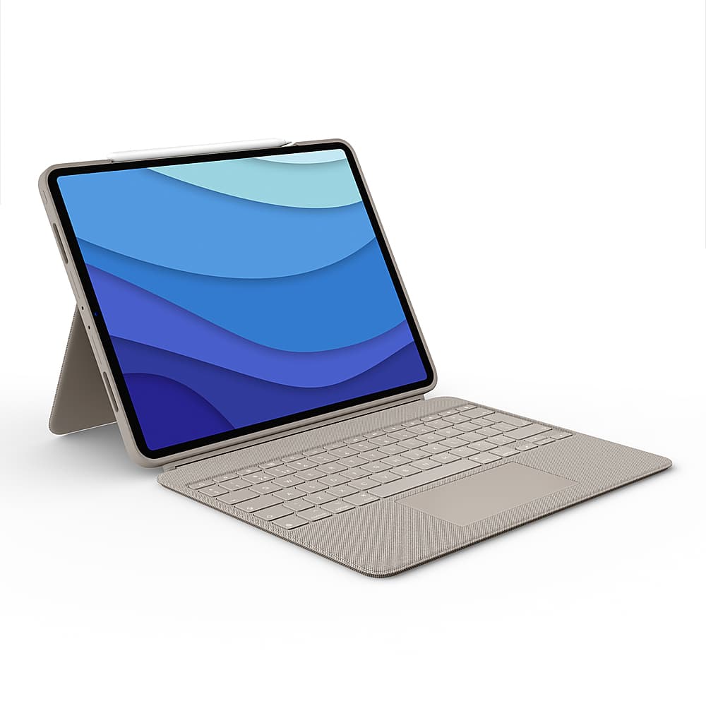 Logitech - Combo Touch Keyboard Folio for Apple iPad Pro 12.9" (5th & 6th Gen) with Detachable Backlit Keyboard - Oxford Gra…