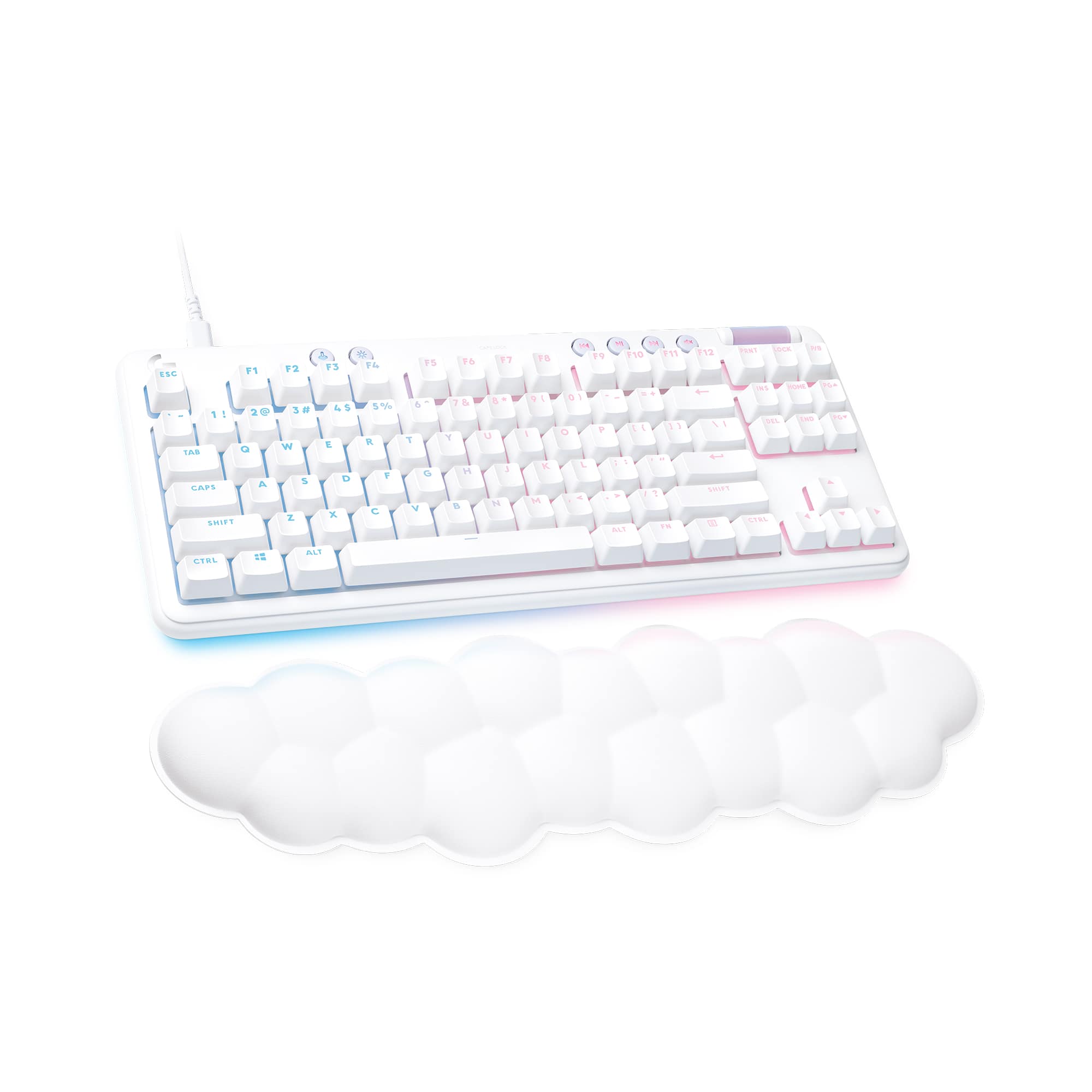 Logitech - G713 Aurora Collection TKL Wired Mechanical Linear Switch Gaming Keyboard for PC/Mac with Palm Rest Included - Wh…