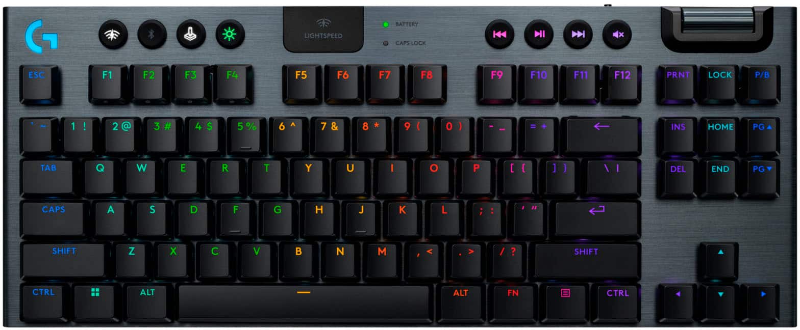 Logitech - G915 X LIGHTSPEED TKL Wireless Mechanical GL Blue Clicky Switch Gaming Keyboard for PC/Mac with RGB Backlighting…
