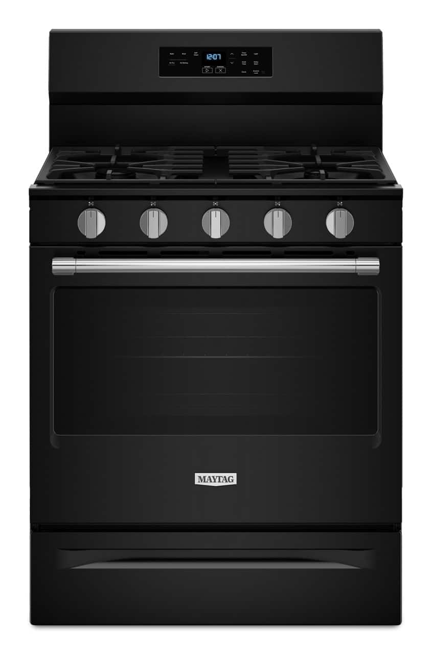 Maytag - 5.0 Cu. Ft. Freestanding Gas Range With No Preheat Air Fry and Air Baking - Black product image