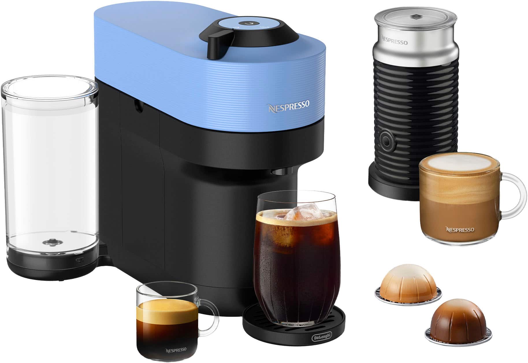 Nespresso - Vertuo Pop+ Coffee and Espresso Maker by De'Longhi with Milk Frother - Liquorice Black product image