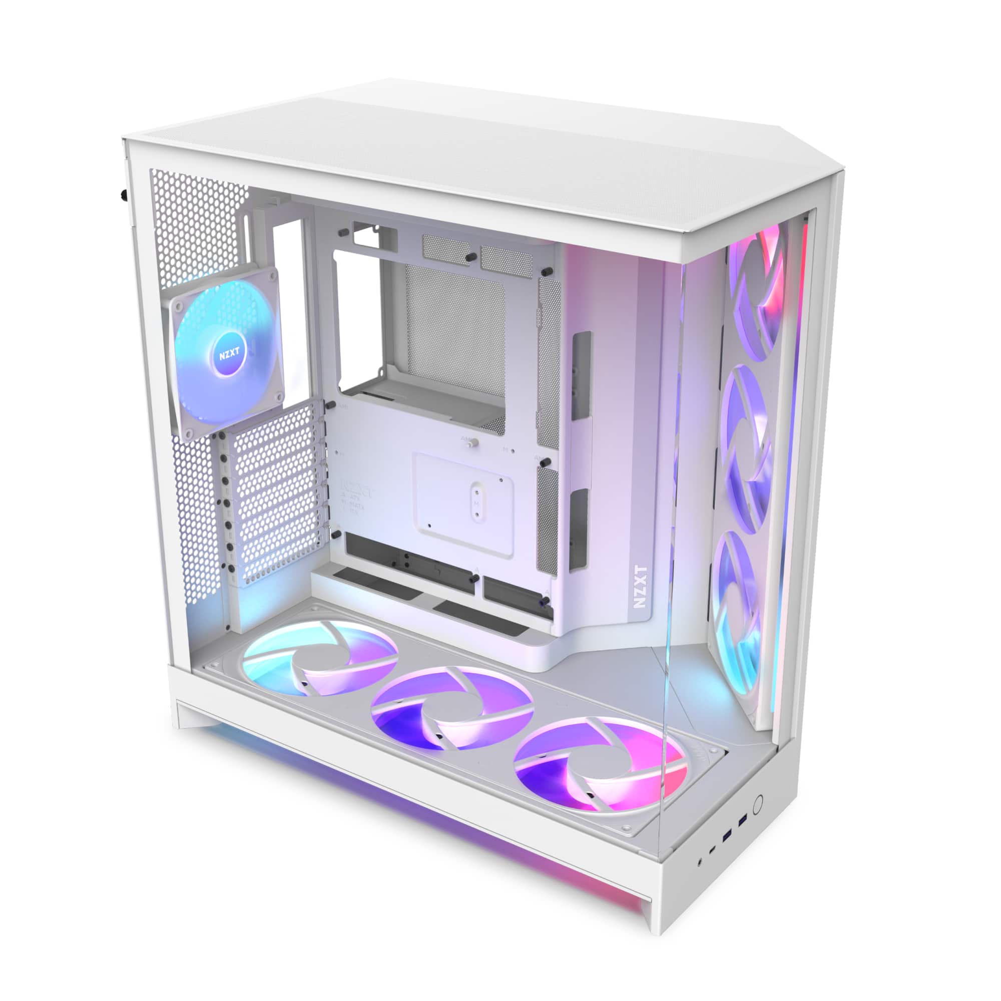 NZXT - H9 Flow RGB 2025 ATX Mid-Tower Dual-Chamber PC Case - White product image