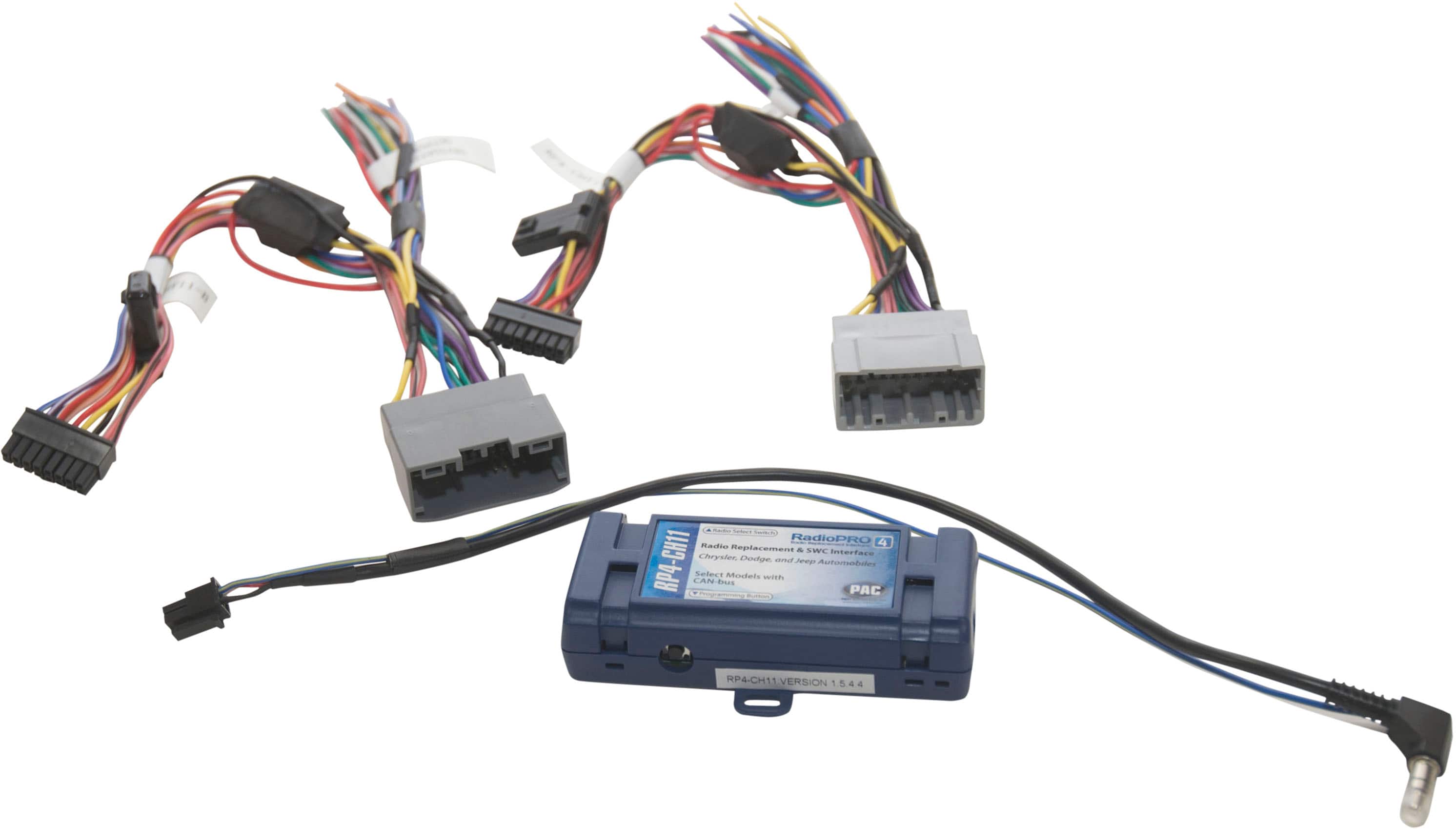 PAC - Radio Replacement and Steering Wheel Control Interface for Select Chrysler, Dodge, Jeep, and RAM Vehicles - Blue produ…