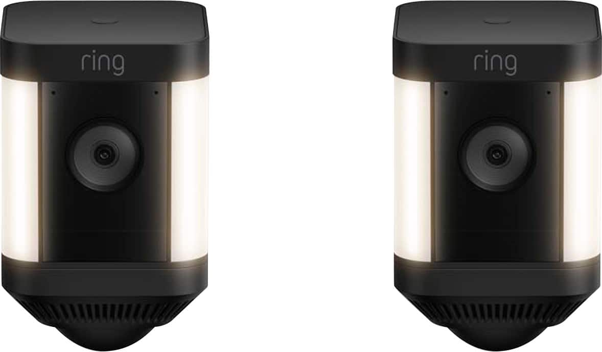 Ring - Spotlight Cam Plus 2-pack Camera Indoor/Outdoor Wireless 1080p Security Cameras - Black product image