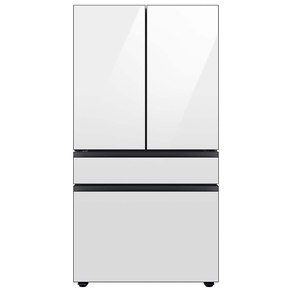 Samsung - BESPOKE 29 cu. ft. 4-Door French Door Smart Refrigerator with AutoFill Water Pitcher - White Glass product image