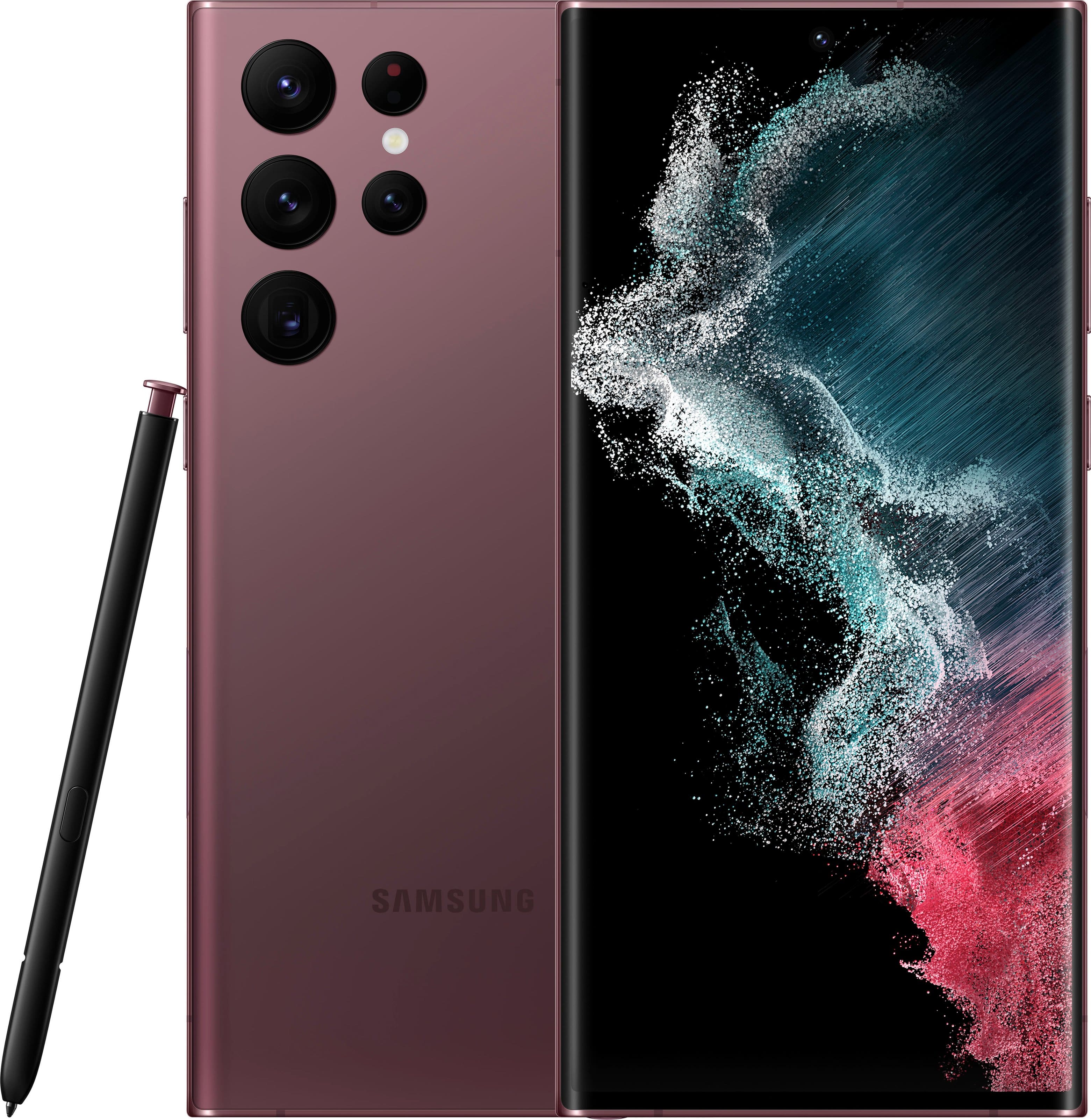 Samsung - Galaxy S22 Ultra 5G 256GB (Unlocked) - Burgundy product image