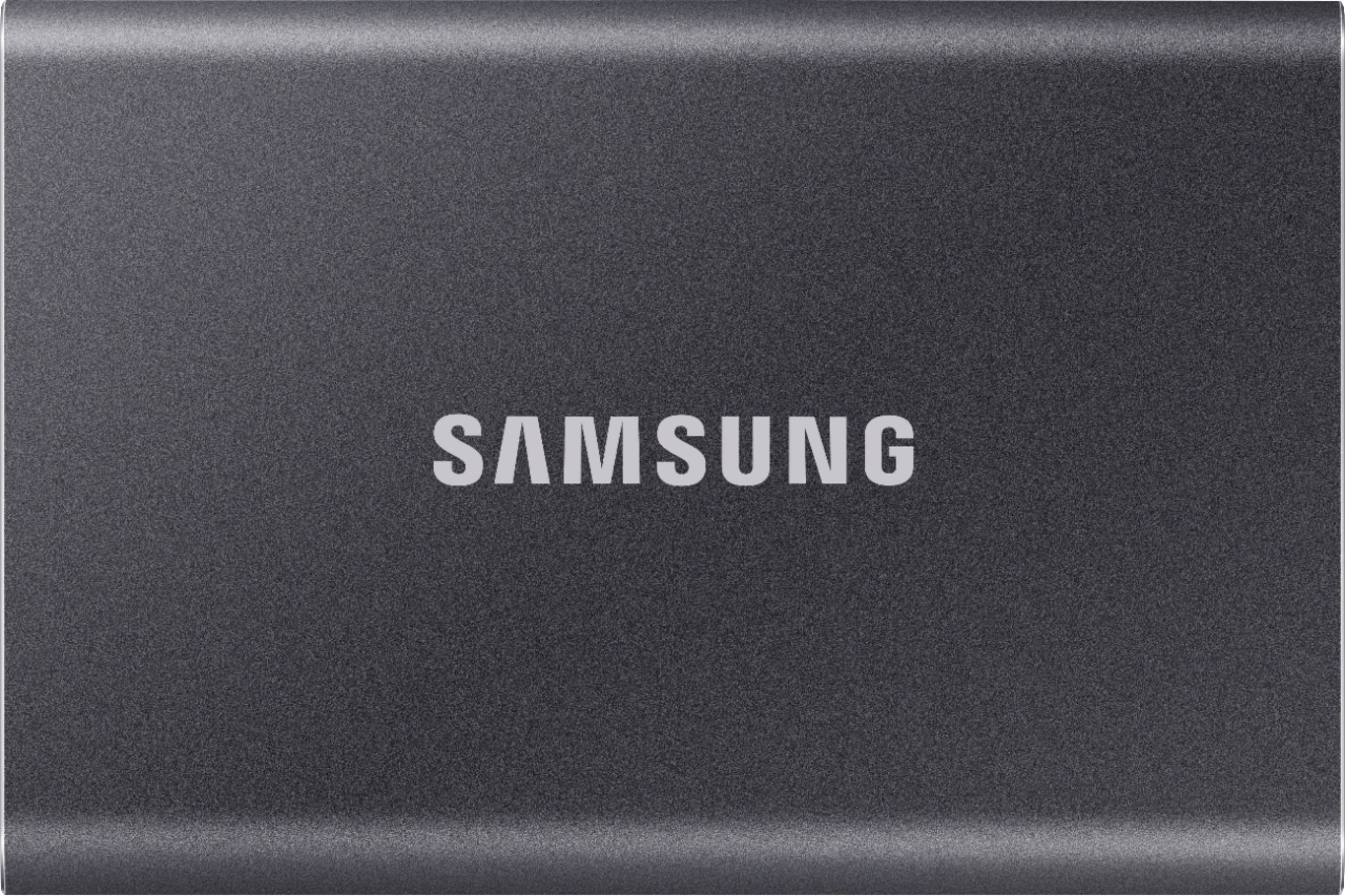 Samsung - T7 1TB External USB 3.2 Gen 2 Portable SSD with Hardware Encryption - Titan Gray product image