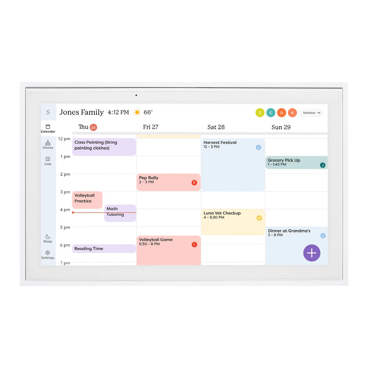 Skylight - Calendar: 15 Inch Touchscreen Smart Calendar and Chore Chart - White product image