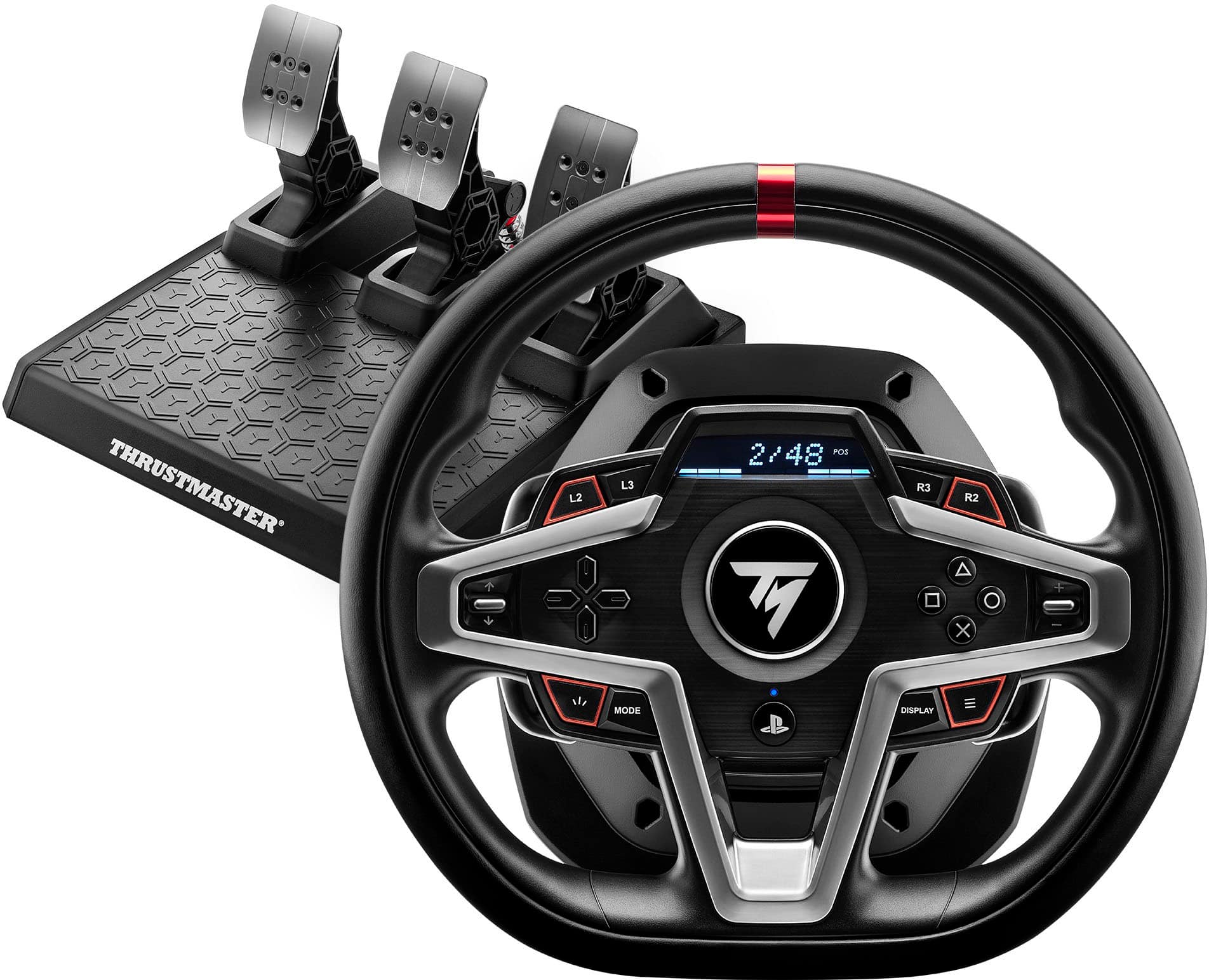 Thrustmaster - T248 Racing Wheel and Pedal Set for Playstation 5, Playstation 4, Windows - Black product image