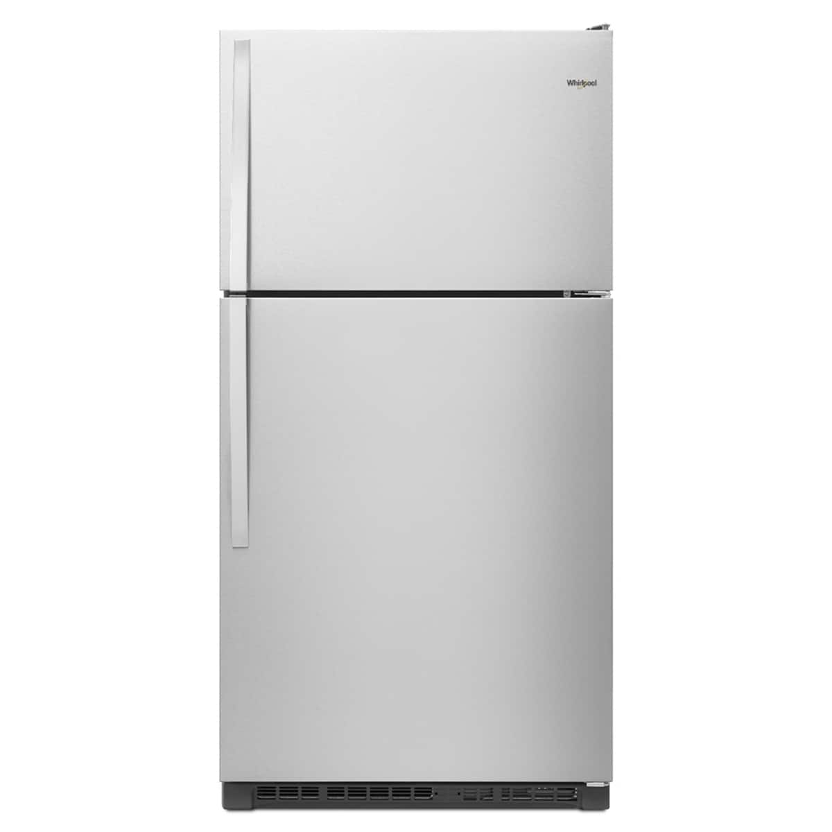 Whirlpool - 20.5 Cu. Ft. Top-Freezer Refrigerator with Frameless Glass Shelves - Monochromatic Stainless Steel product image
